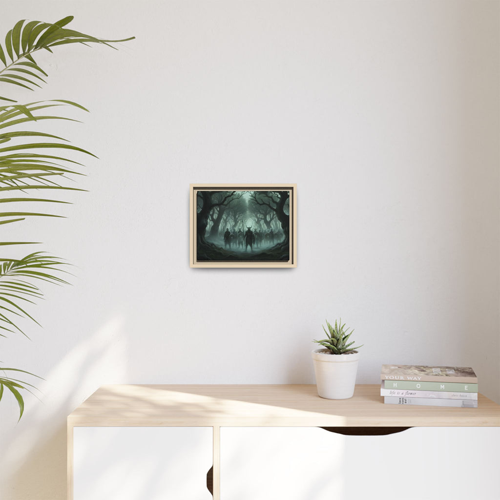 Viking Warriors Matte Framed Canvas — "Viking Ghosts of Kingley Vale"