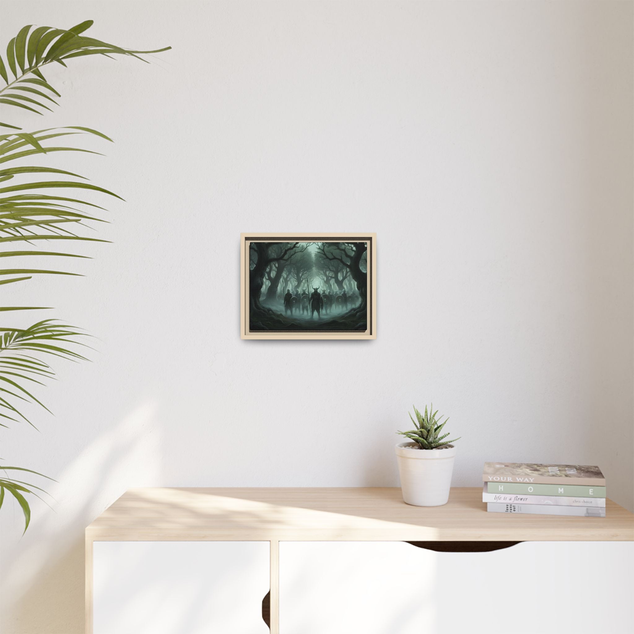 Viking Warriors Matte Framed Canvas — "Viking Ghosts of Kingley Vale"