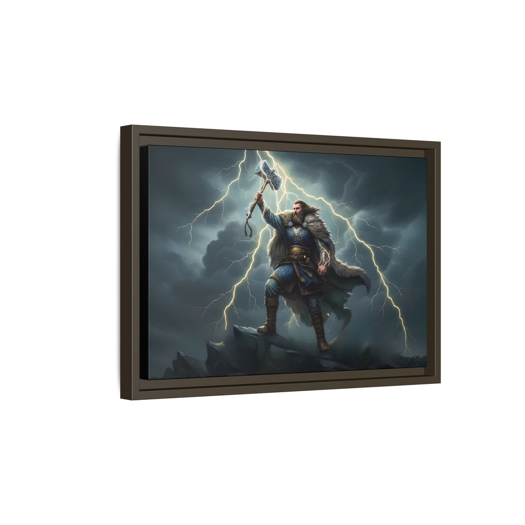The Thunderer Framed Canvas Print — Thunor Anglo-Saxon God of Thunder | Heritage Wall Art