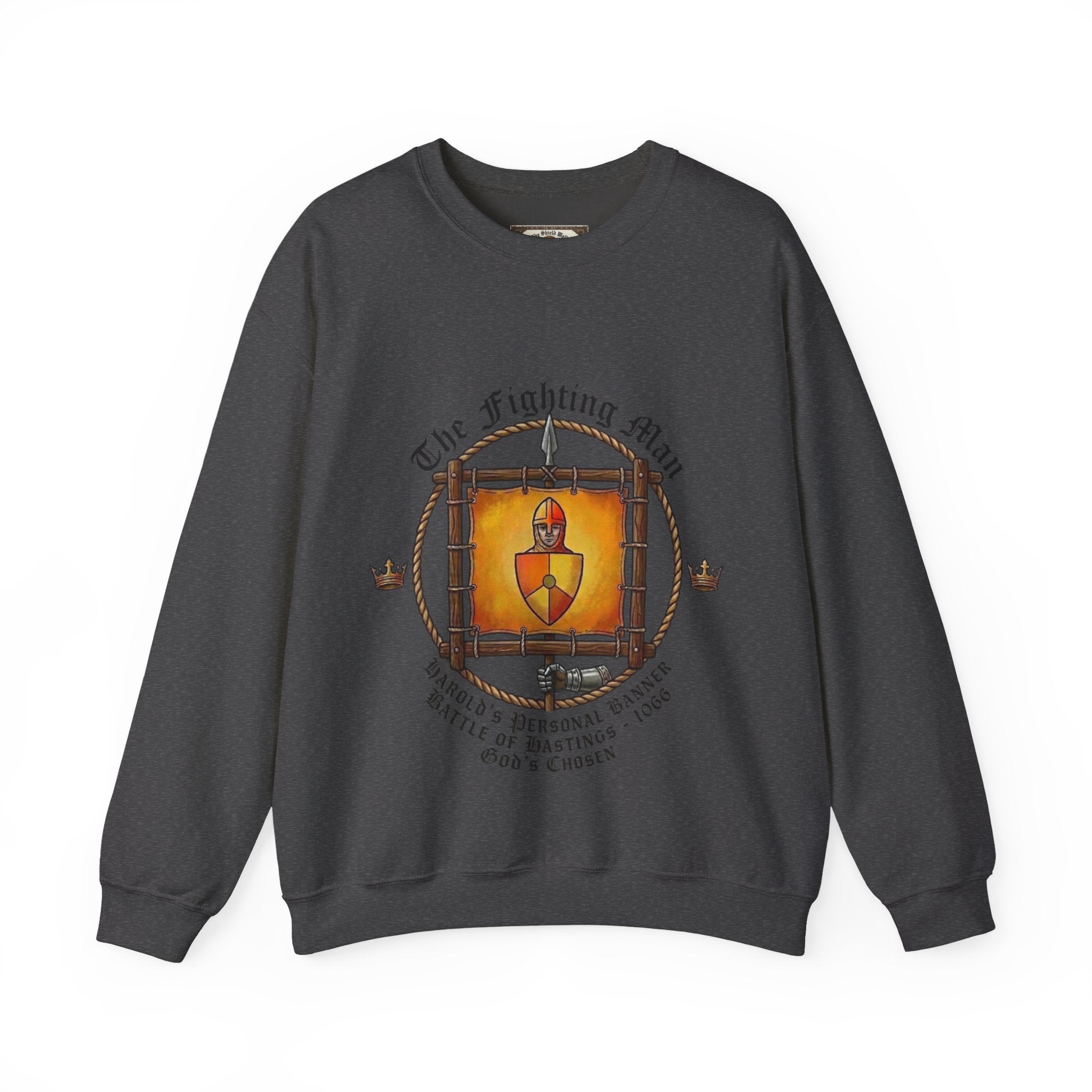 King Harold II Fighting Man Banner Sweatshirt — The Last Anglo-Saxon King (Battle of Hastings 1066)