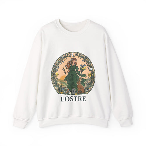 Eostre Spring Goddess Sweatshirt — Anglo-Saxon Dawn & Fertility Design
