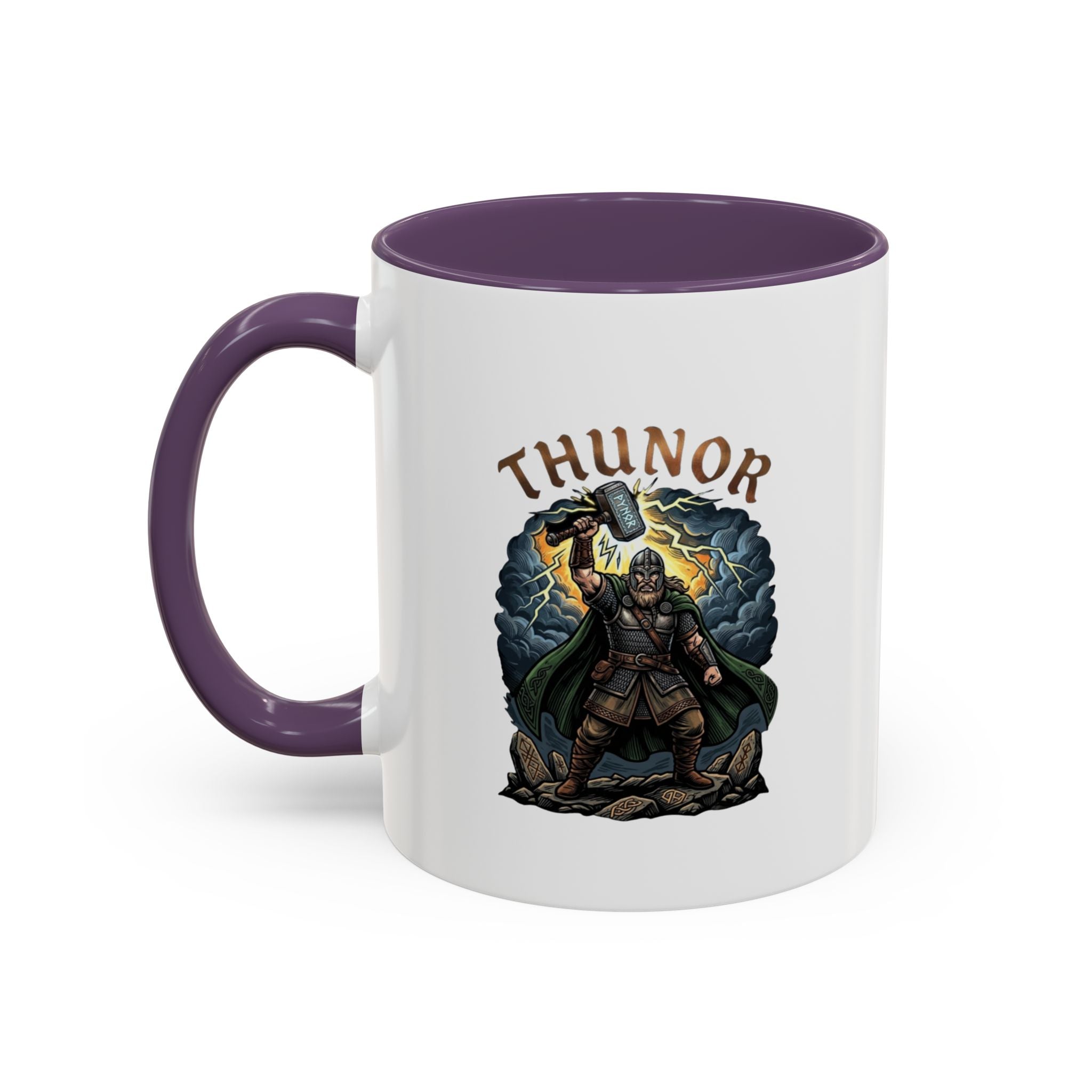 Thunor Hammer Coffee Mug — Anglo-Saxon God of Thunder | 11oz Accent Mug
