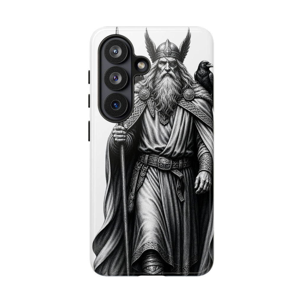 Odin & Woden Phone Case — Norse Mythology Guardian Illustration | Protective Viking Heritage Cover | Heritage Clothing