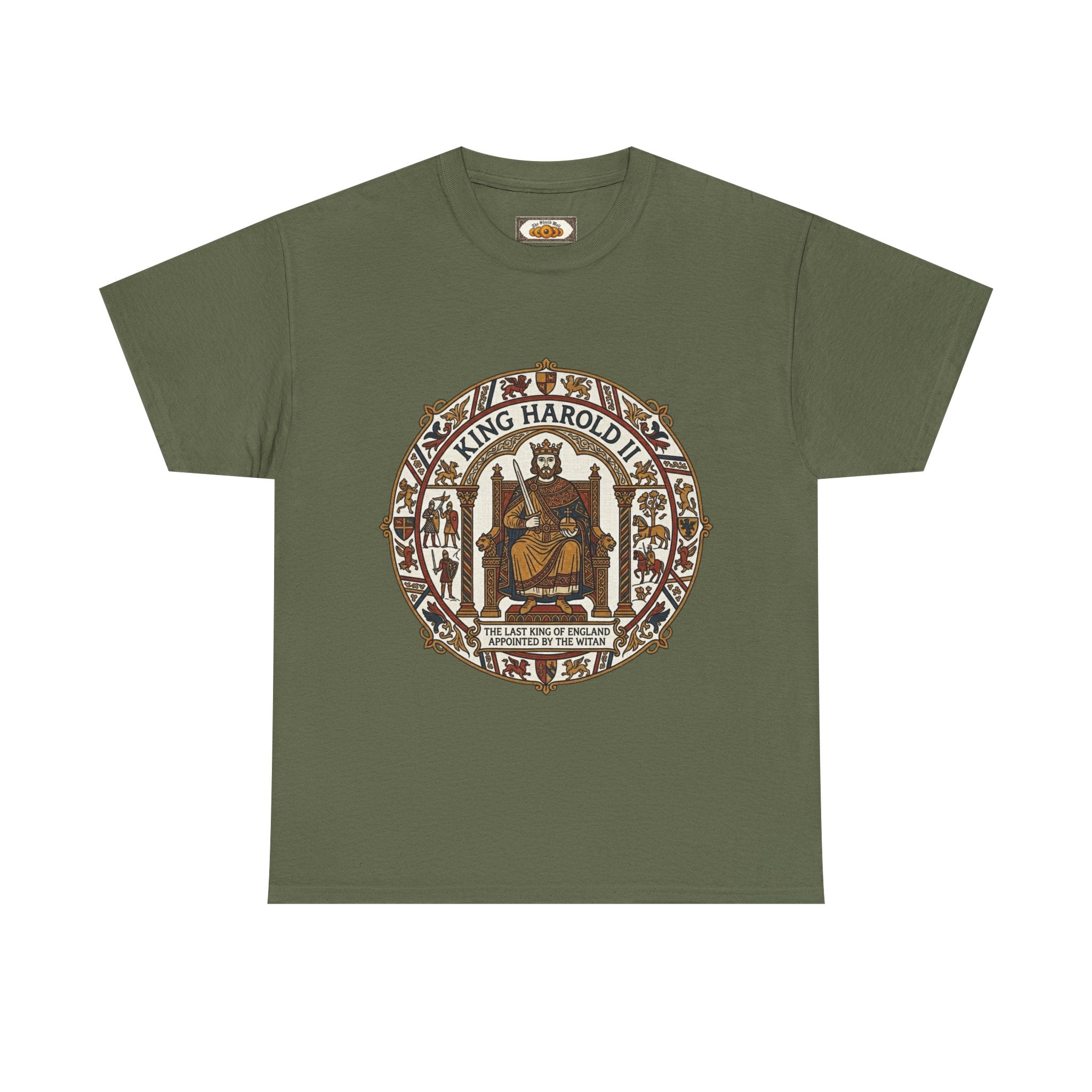 King Harold II T-Shirt | Unisex Adults Viking Anglo-Saxon History Tee | Battle of Hastings 1066
