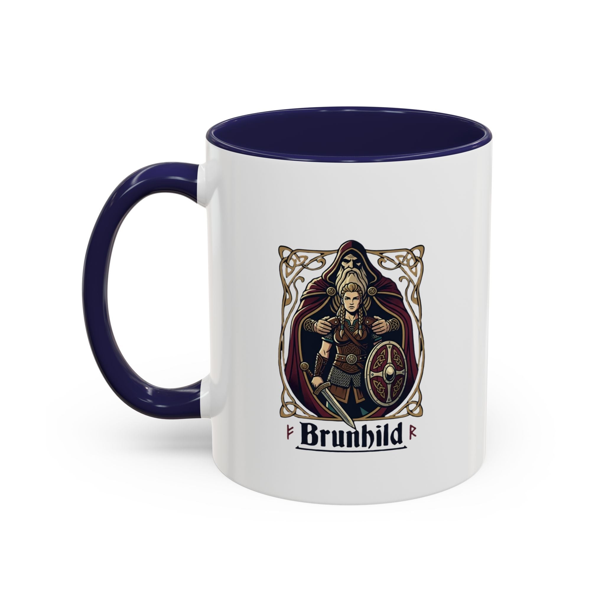 Brunhild Viking Shieldmaiden Coffee Mug | Norse Warrior Accent Mug – 11oz