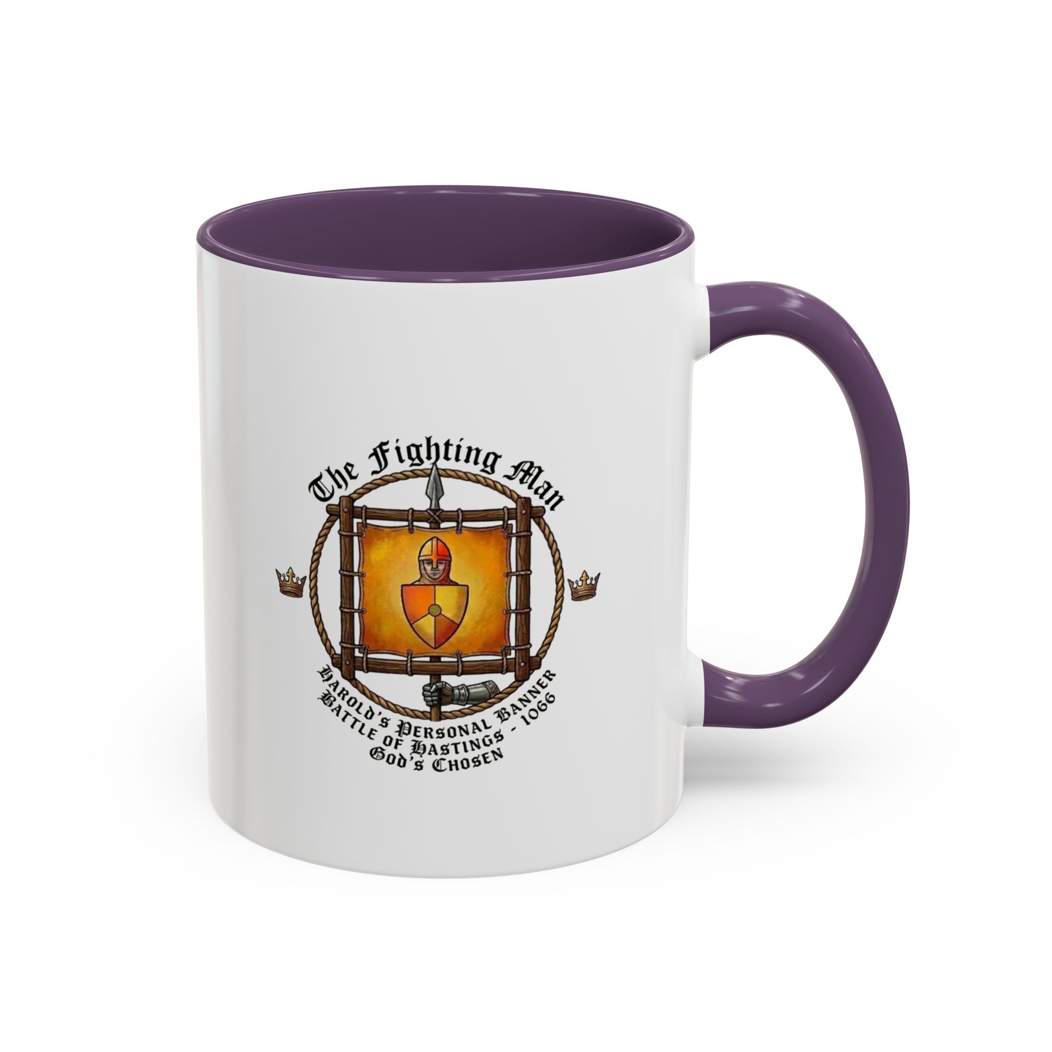 King Harold 'God's Chosen' The Fighting Man Banner Coffee Mug — 1066 Battle of Hastings Tribute