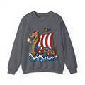 Dragonship Sweatshirt — Caricature Viking Drakkar | Heritage Clothing