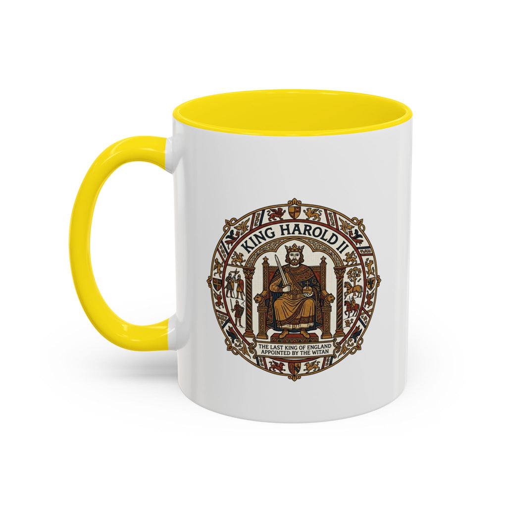 King Harold II Crest Mug — Bayeux Tapestry Medieval Coffee Cup (11oz)