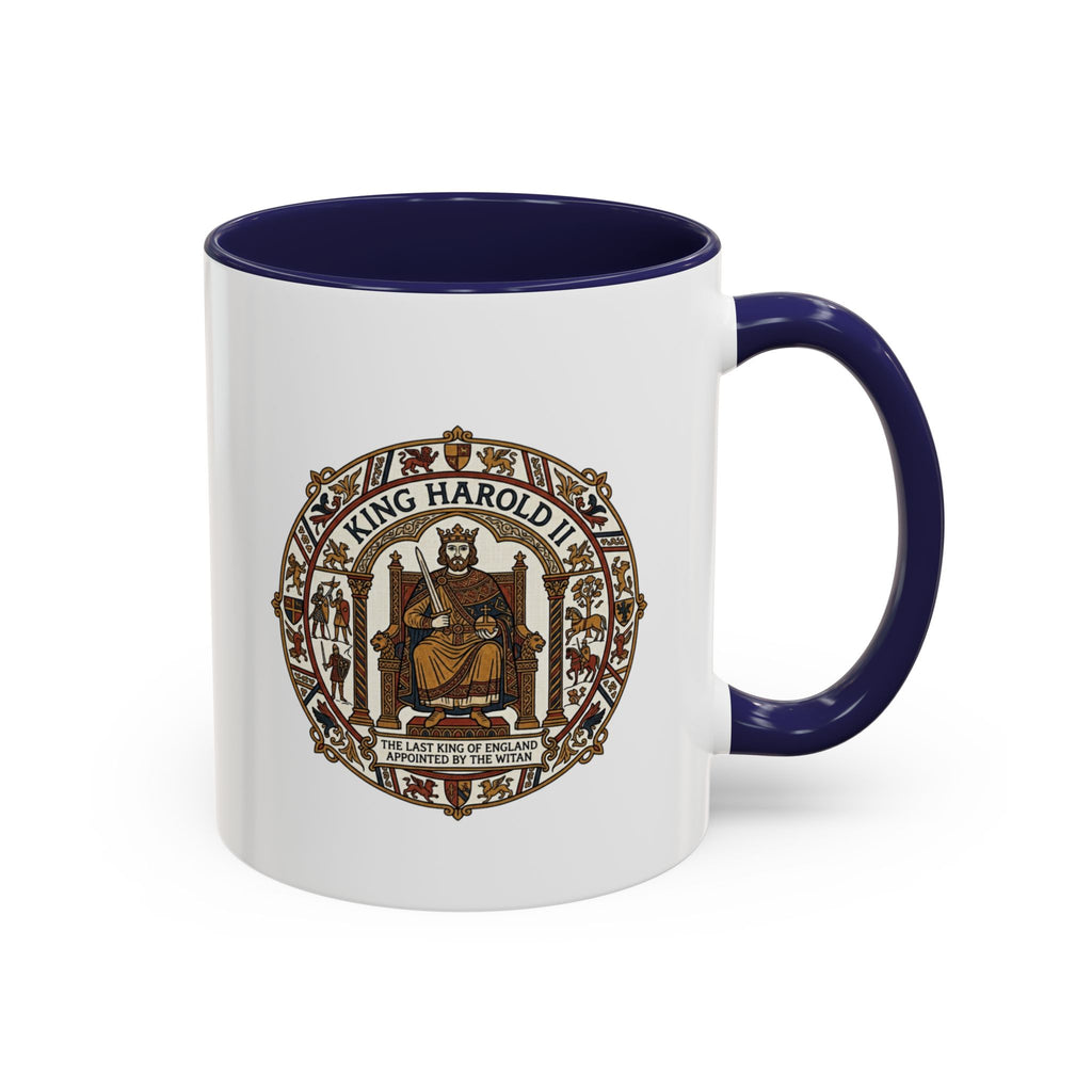 King Harold II Crest Mug — Bayeux Tapestry Medieval Coffee Cup (11oz)