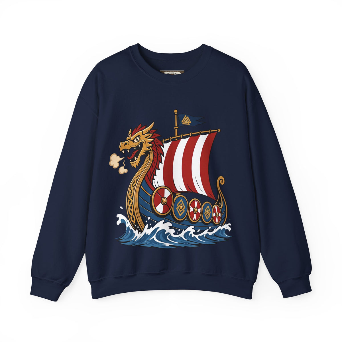Dragonship Sweatshirt — Caricature Viking Drakkar | Heritage Clothing