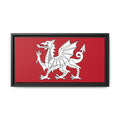 White Dragon of Wessex — Anglo-Saxon Heraldic Framed Canvas Print | Saxon Wall Art