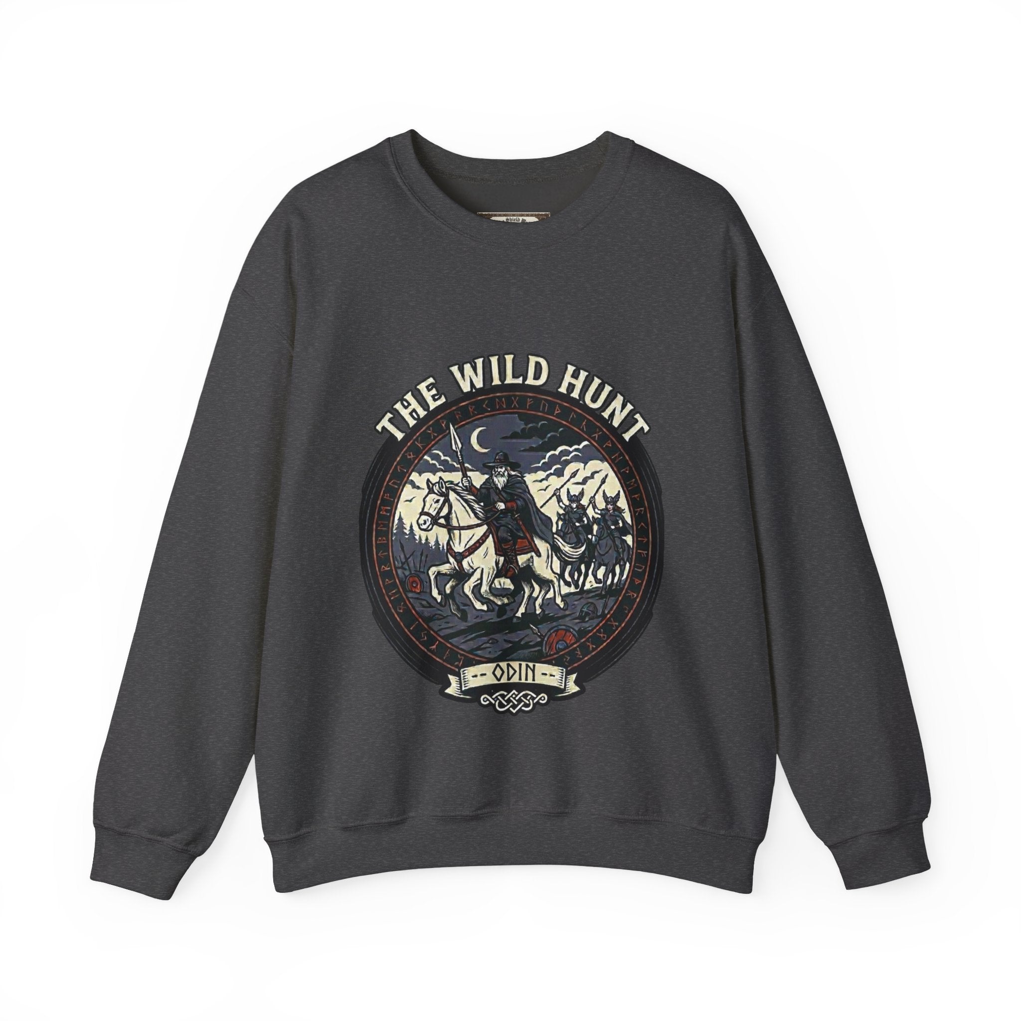 The Wild Hunt Unisex Sweatshirt – Odin on Sleipnir Norse Mythology Crewneck