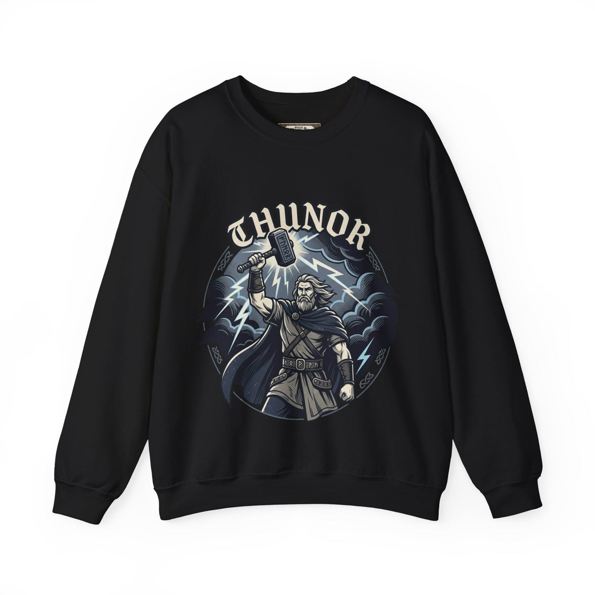 Storm Crown Sweatshirt — Thunor Anglo-Saxon God of Thunder | Heritage Clothing