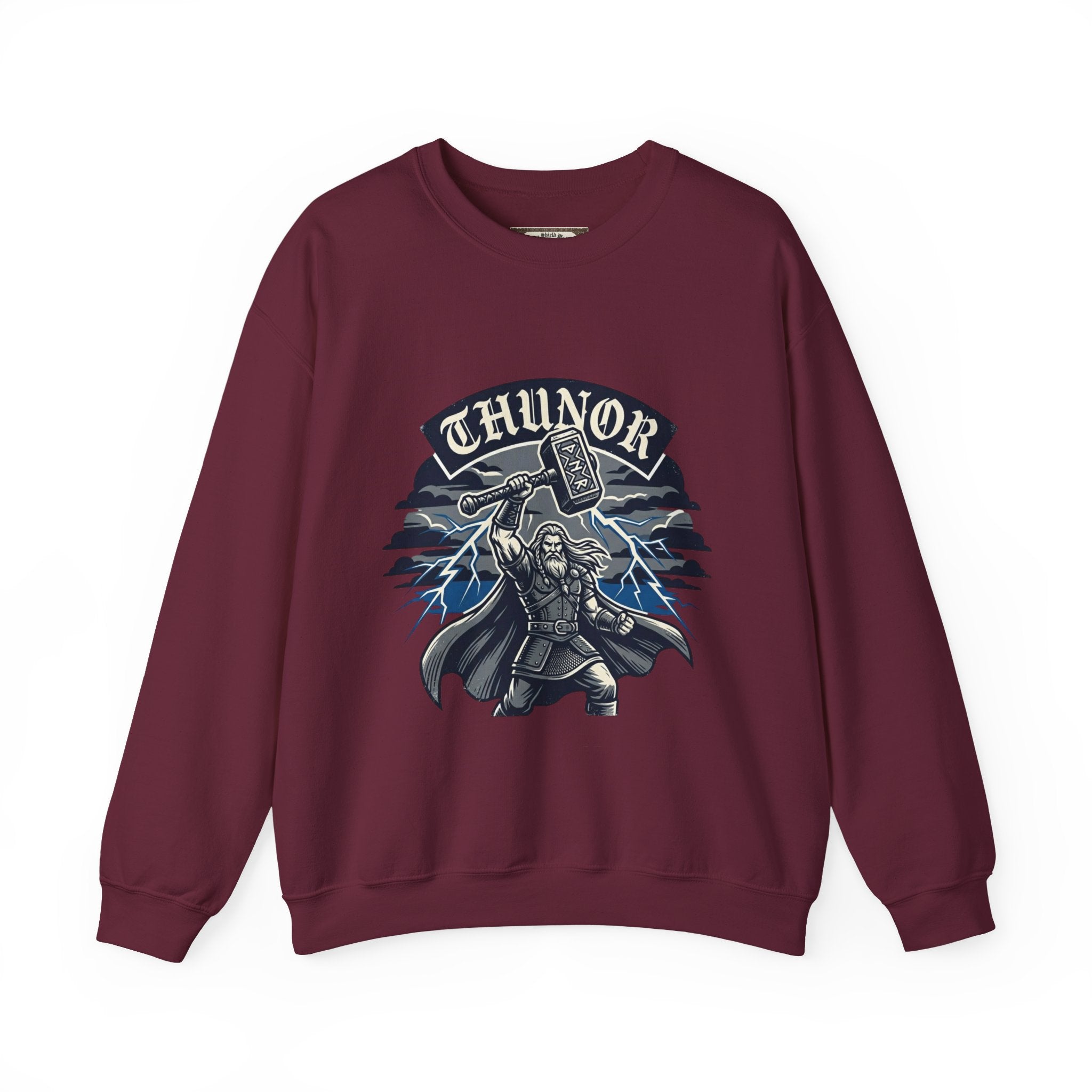 Thunor 'The Thunderer' Sweatshirt — Anglo-Saxon God of Thunder Design