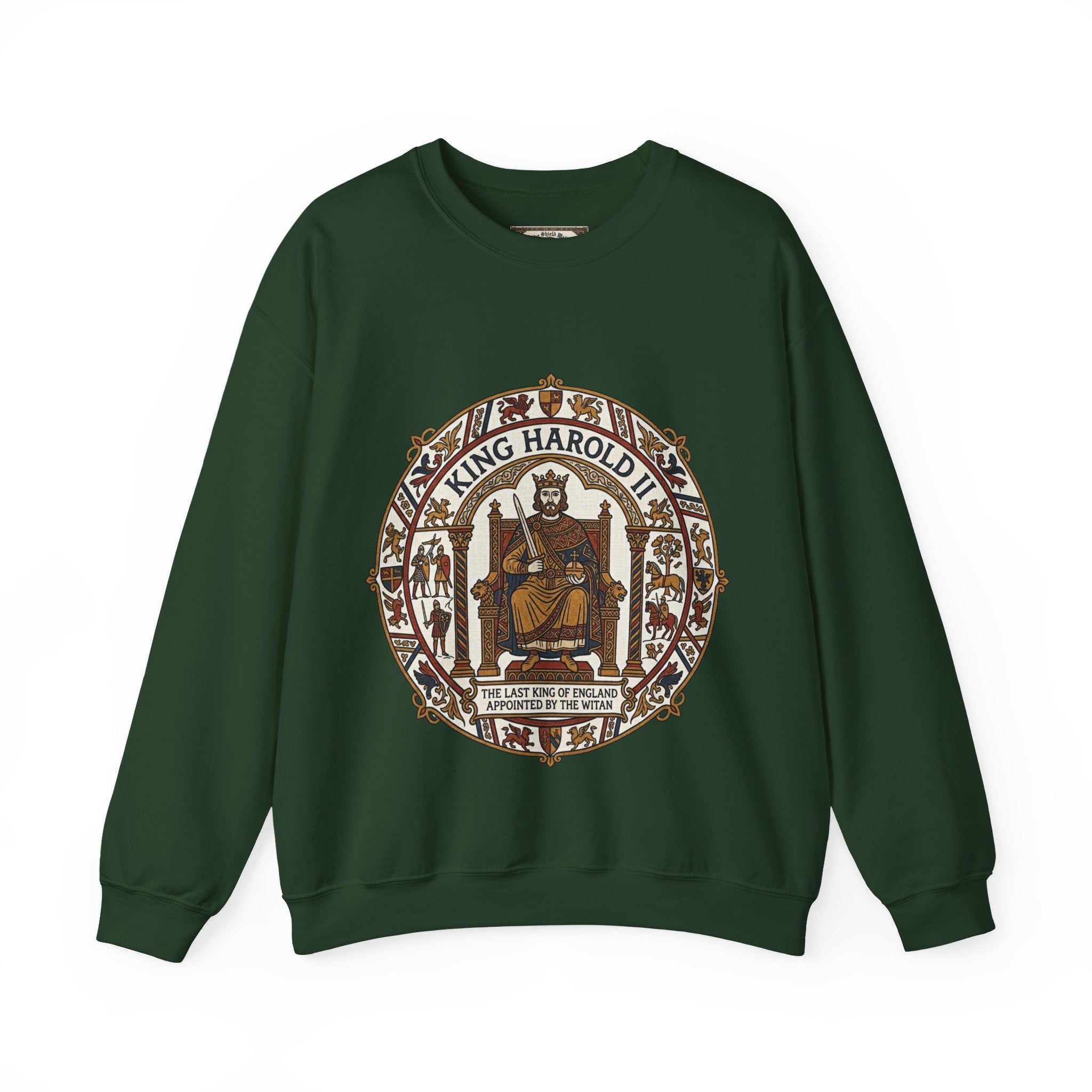 King Harold II Unisex Crewneck Sweatshirt – Medieval Anglo-Saxon Heritage Design