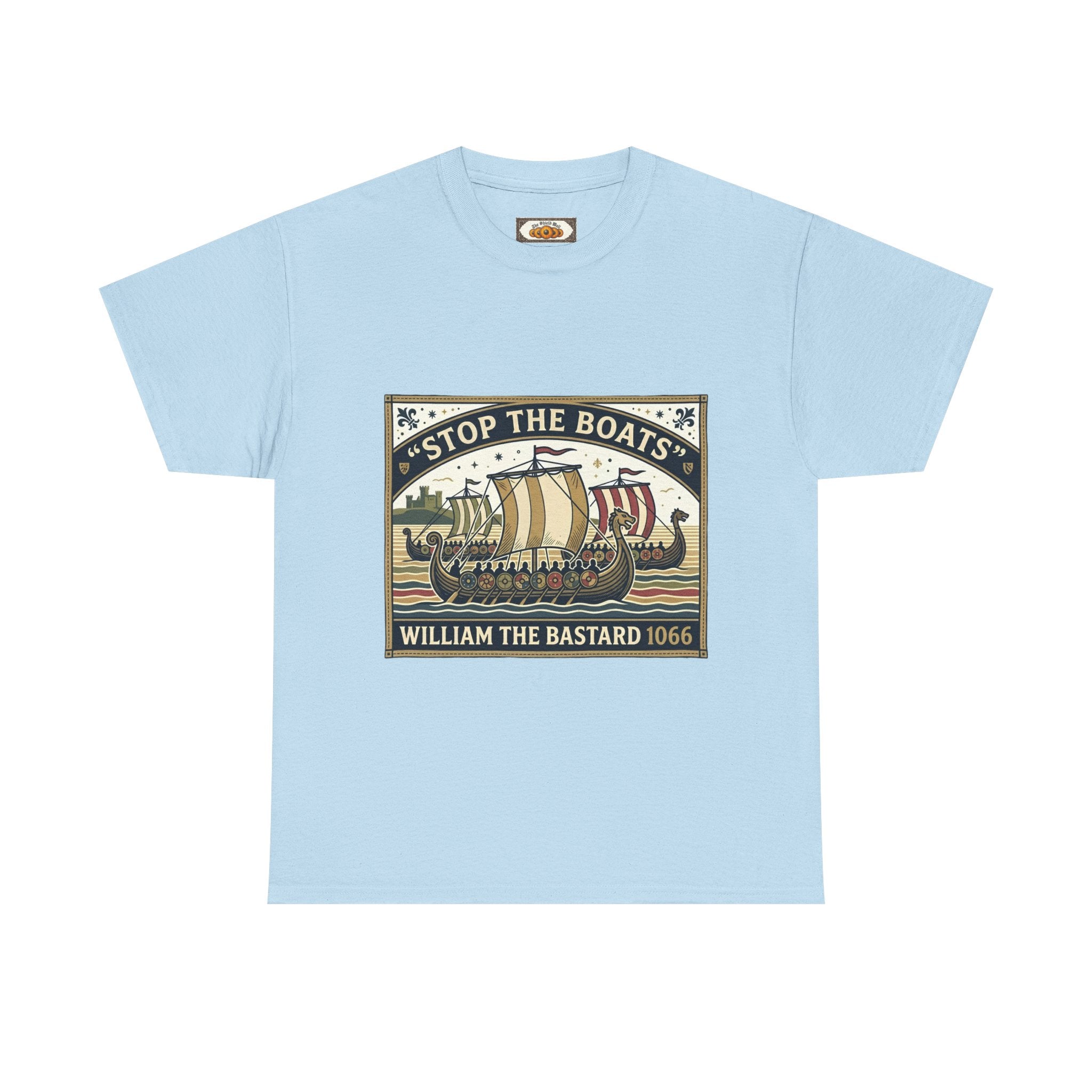 "Stop the Boats" Norman Conquest 1066 Protest T-Shirt | English History Tee