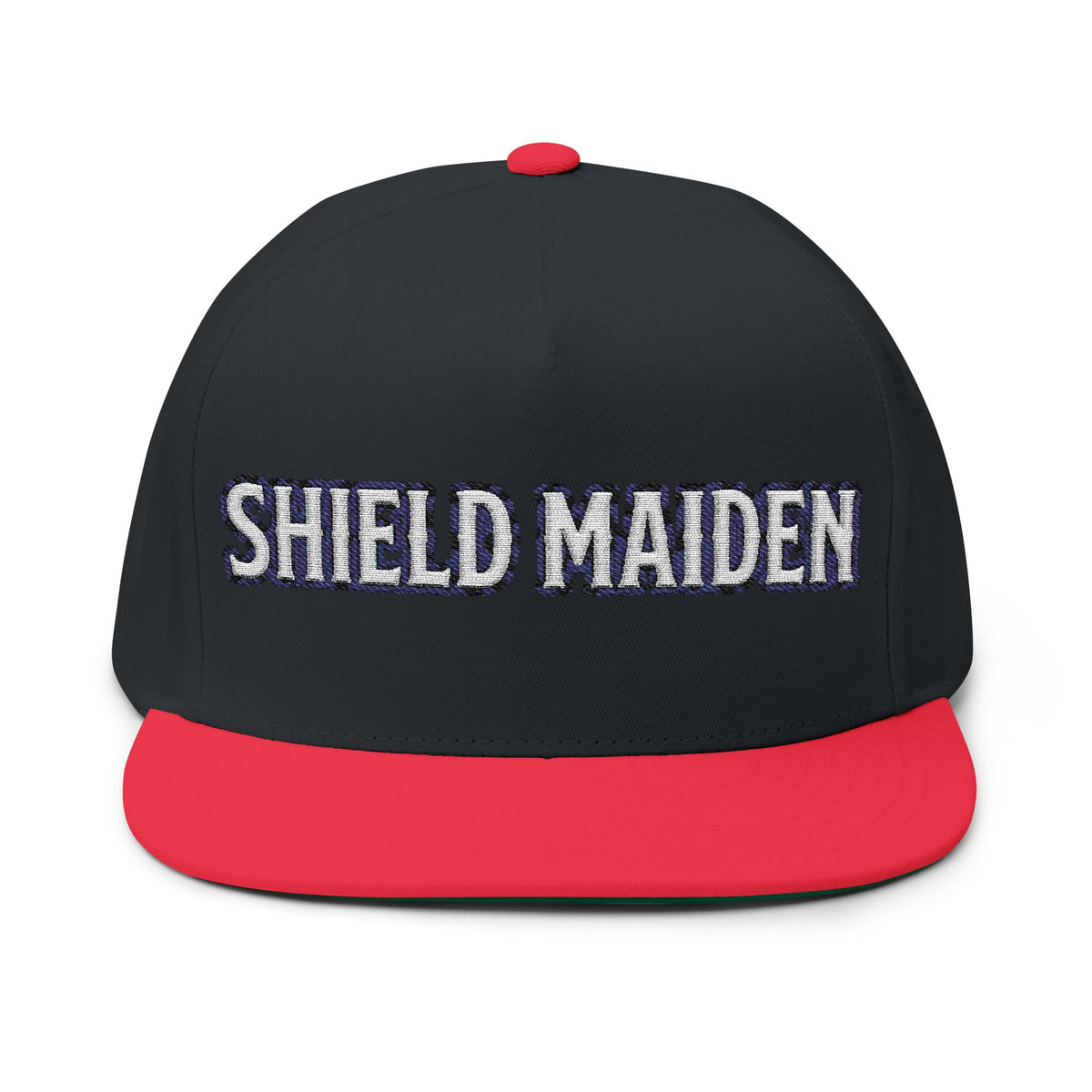 Shield Maiden Embroidered Flat Bill Cap — Norse Heritage Snapback | Heritage Clothing