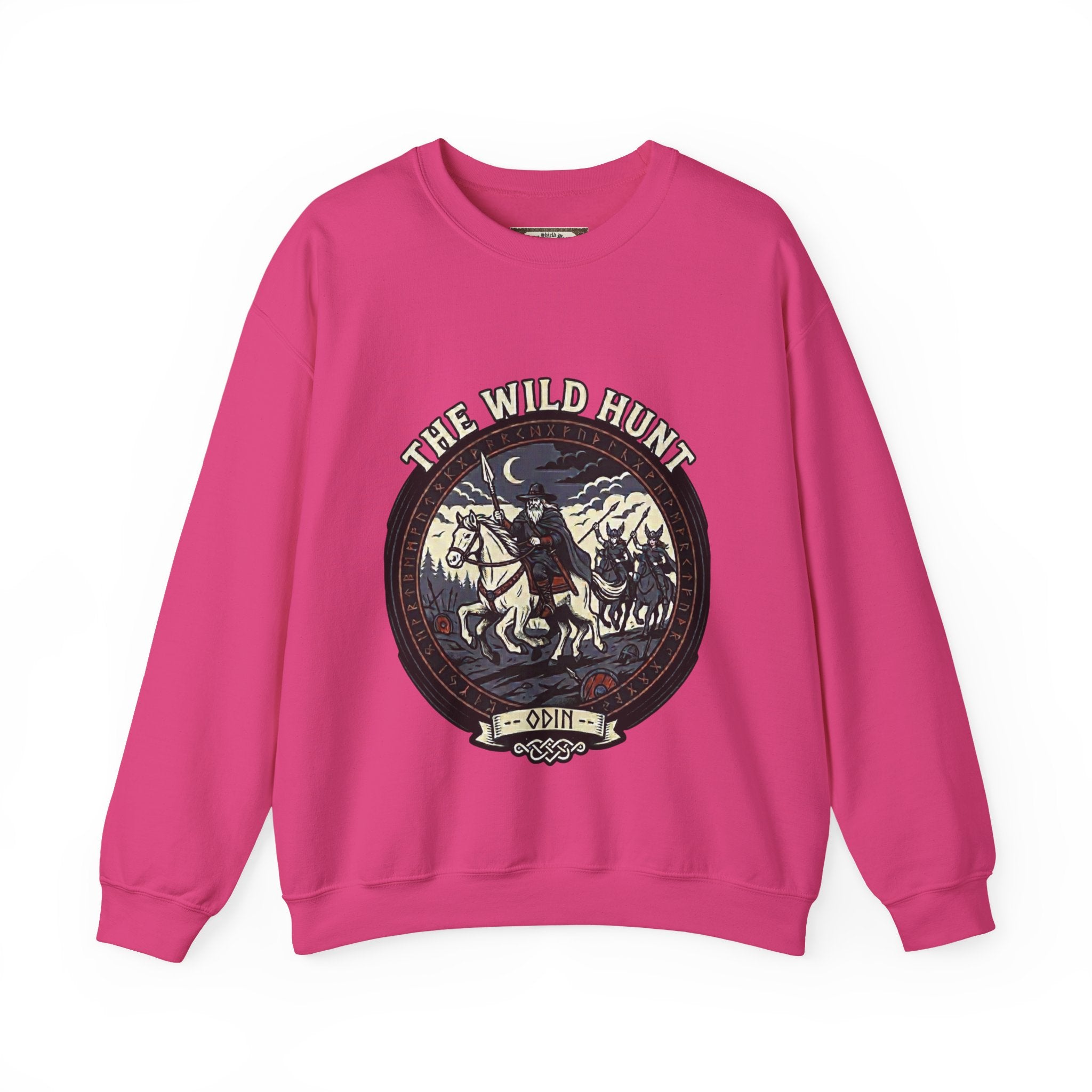 The Wild Hunt Unisex Sweatshirt – Odin on Sleipnir Norse Mythology Crewneck