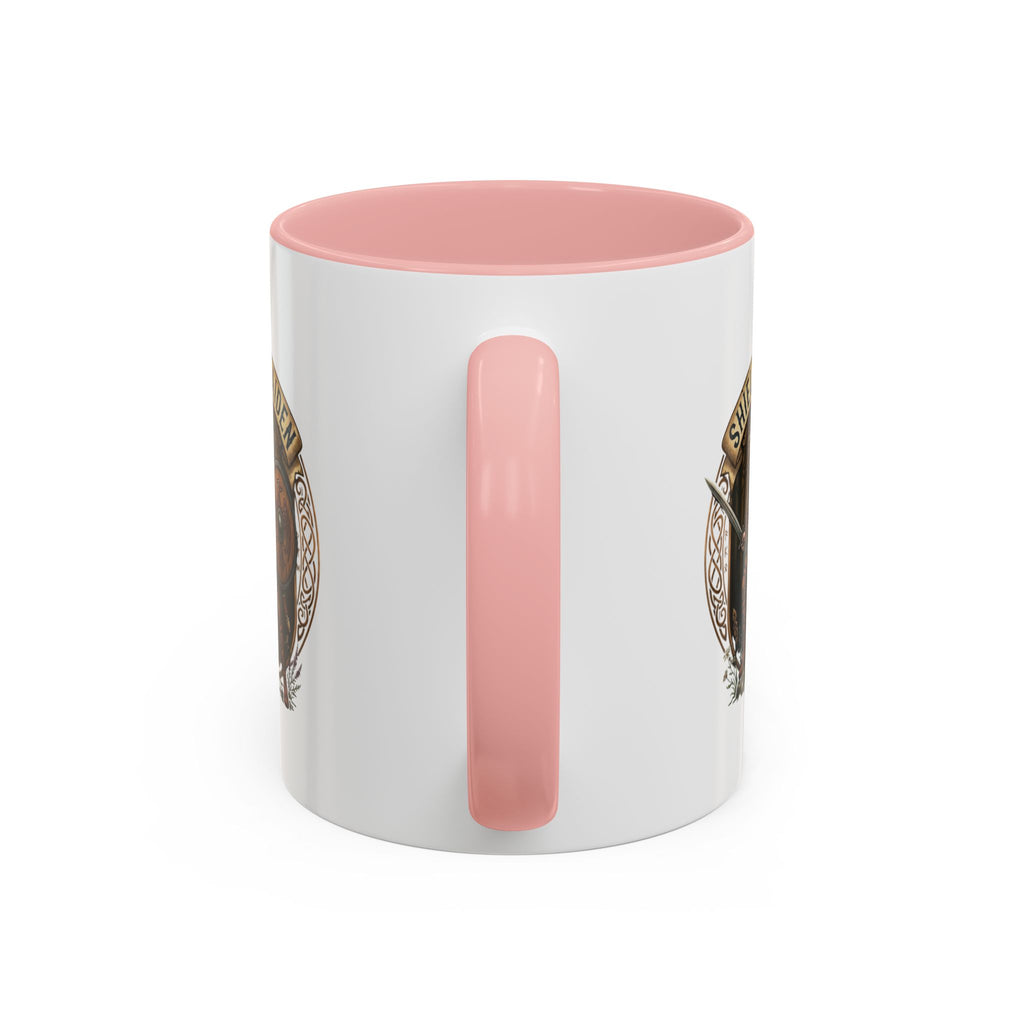 Shield Maiden Coffee Mug | Viking Warrior Shieldmaiden Design | 11oz Accent Mug
