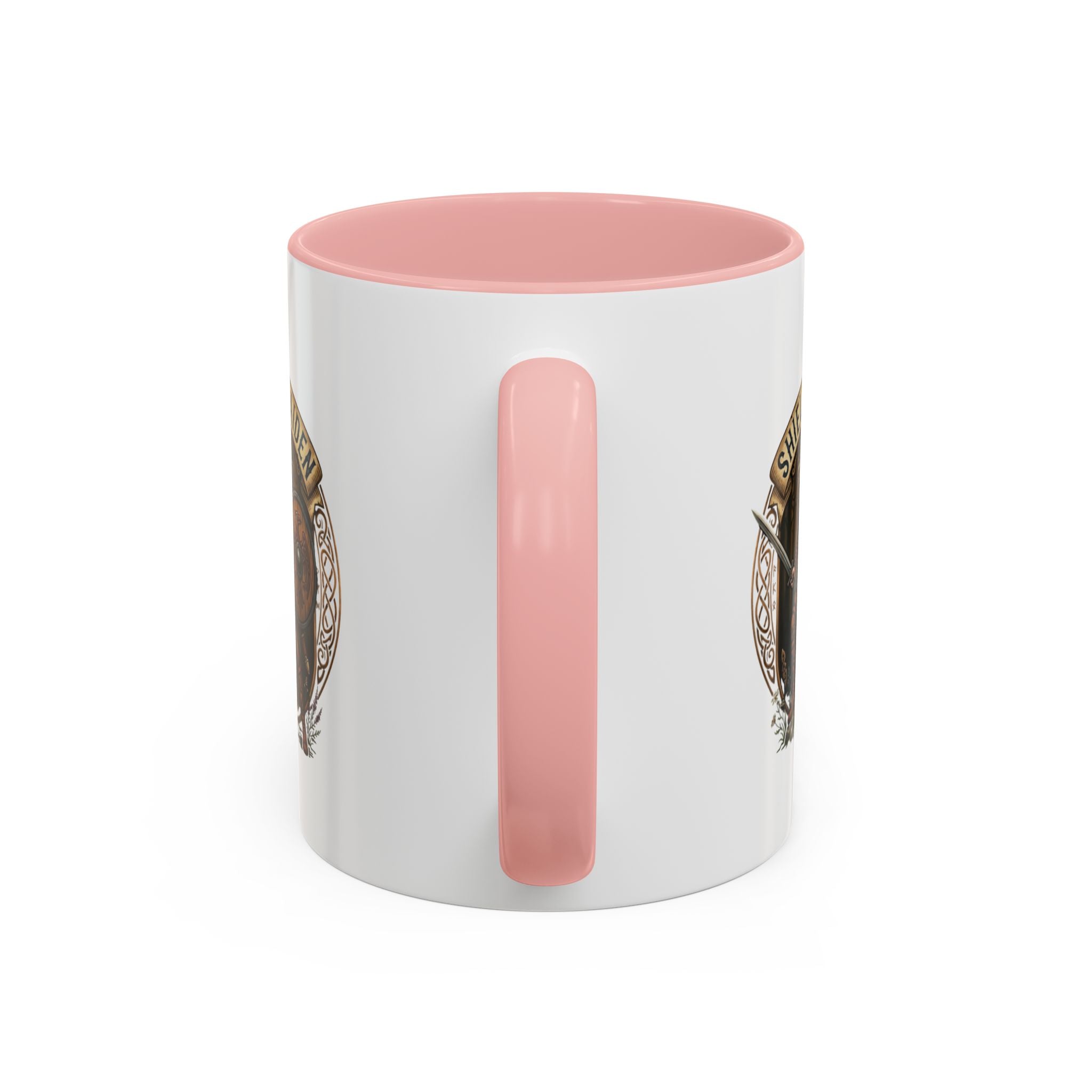 Shield Maiden Coffee Mug | Viking Warrior Shieldmaiden Design | 11oz Accent Mug