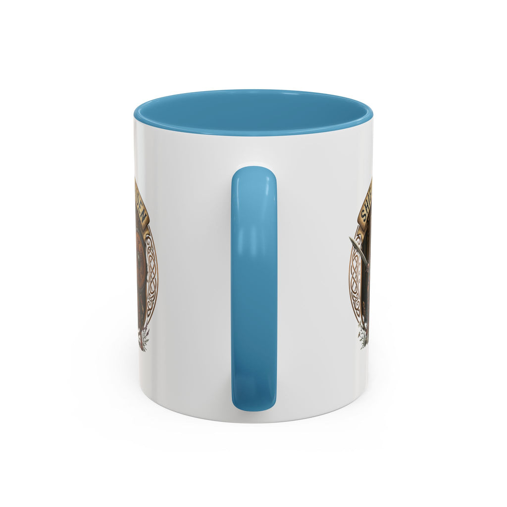 Shield Maiden Coffee Mug | Viking Warrior Shieldmaiden Design | 11oz Accent Mug