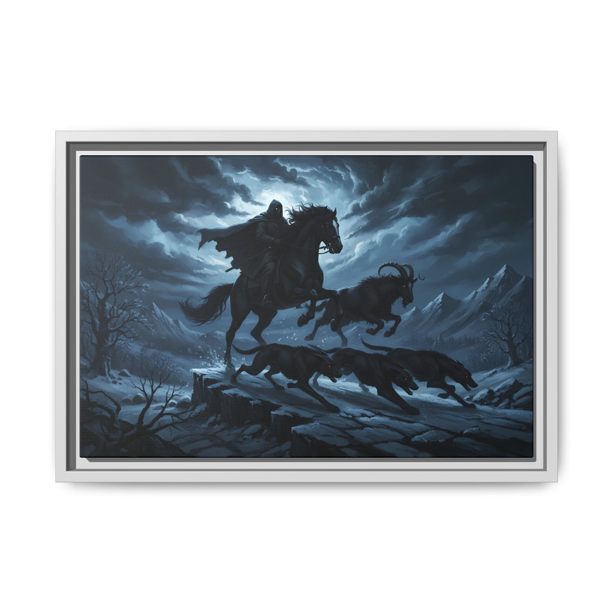 The Wild Hunt — Riders of the Storm Sky | Framed Canvas Print | Heritage Wall Art
