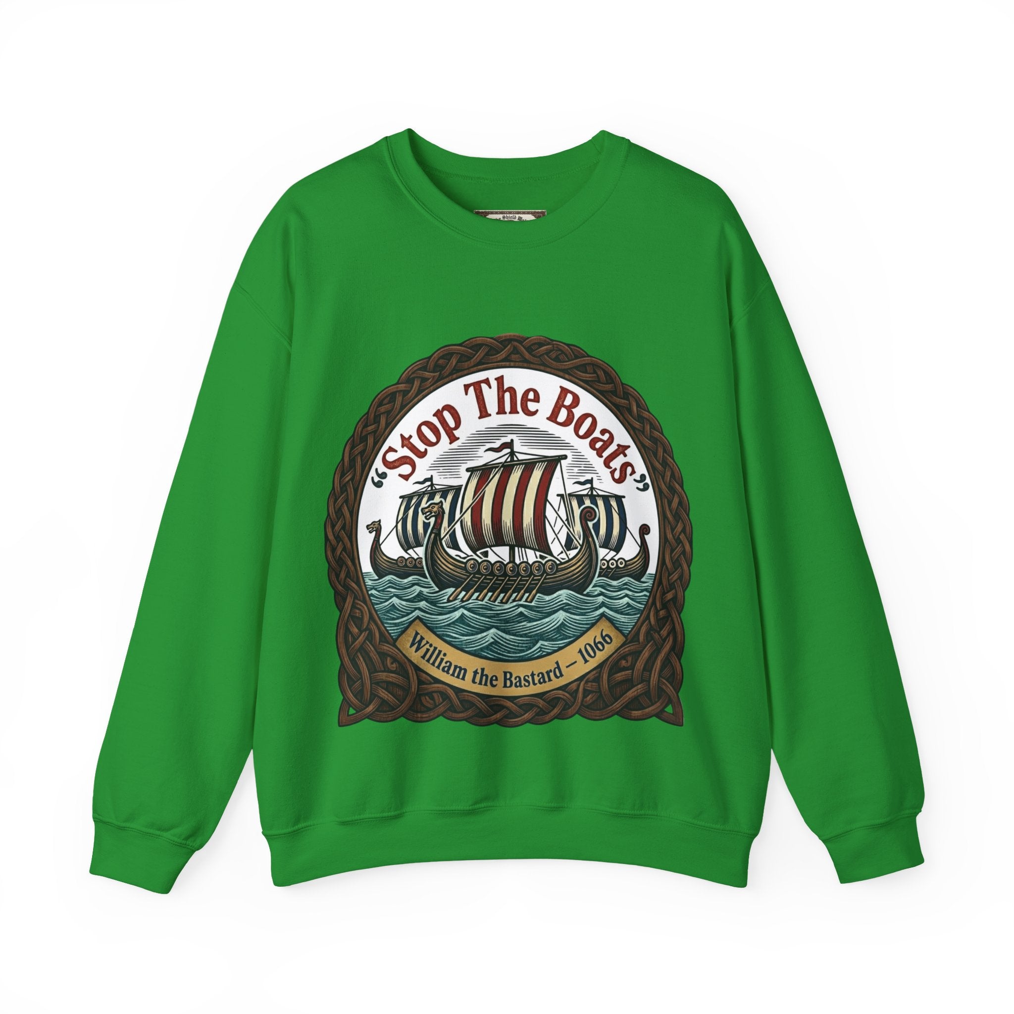 Stop the Boats William the Conqueror Crewneck Sweatshirt | Unisex Adults | Norman Yoke 1066