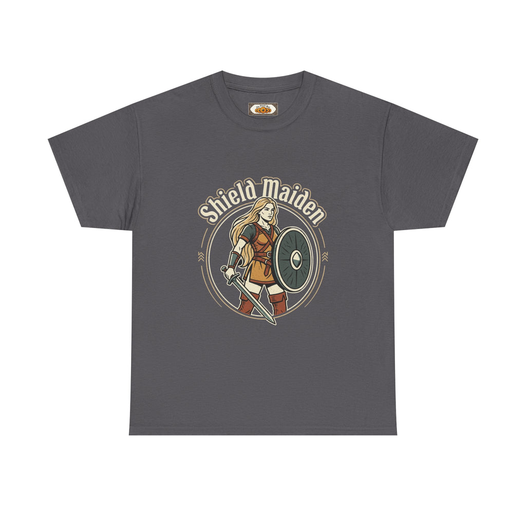 Shield Maiden T-Shirt — Legendary Female Warrior Design | Heritage Clothing