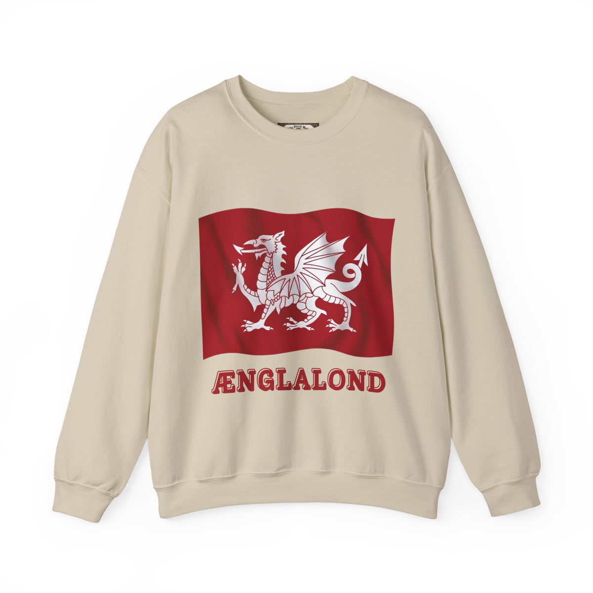 Ænglalond — White Dragon Wavy Flag Sweatshirt | Heritage Clothing