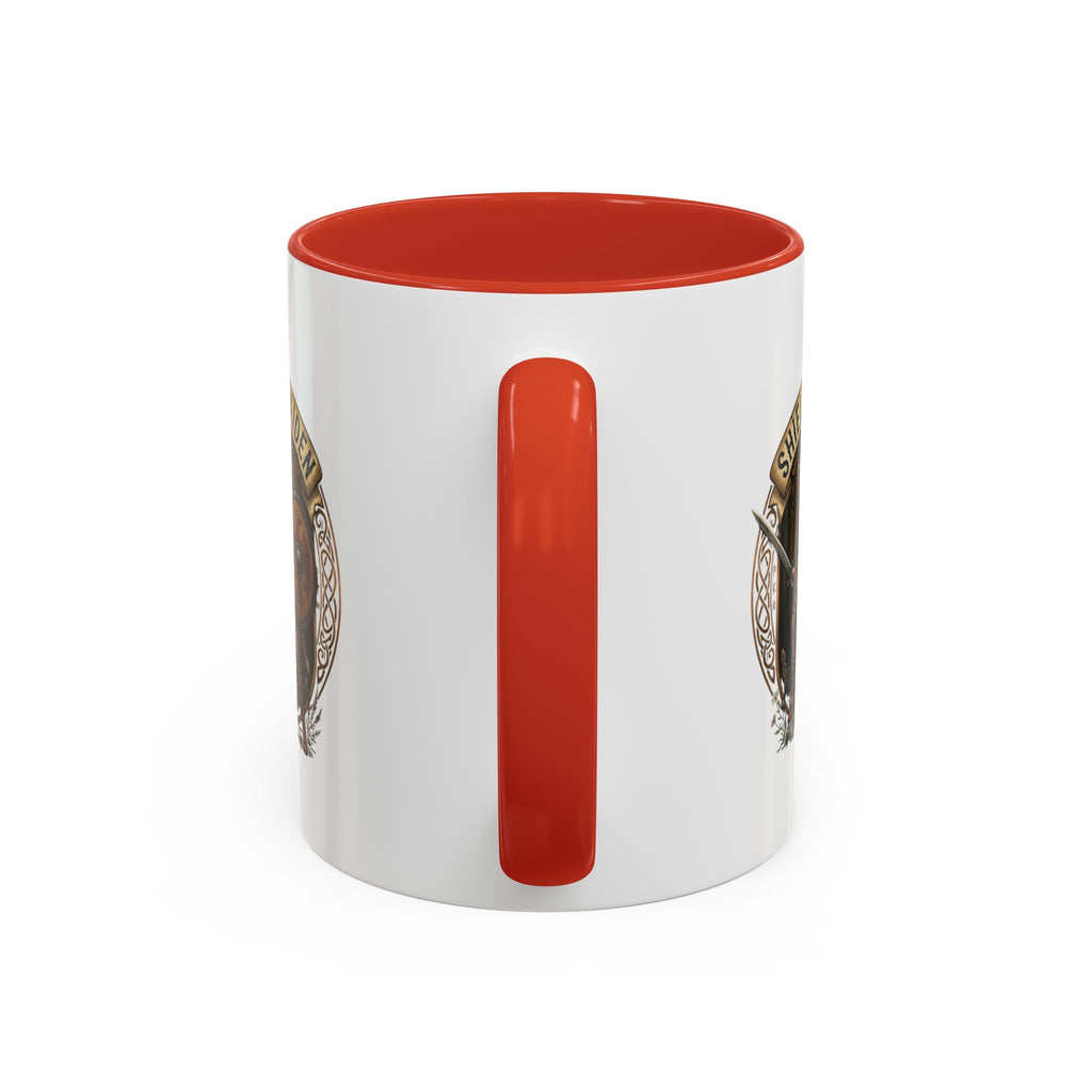 Shield Maiden Coffee Mug | Viking Warrior Shieldmaiden Design | 11oz Accent Mug