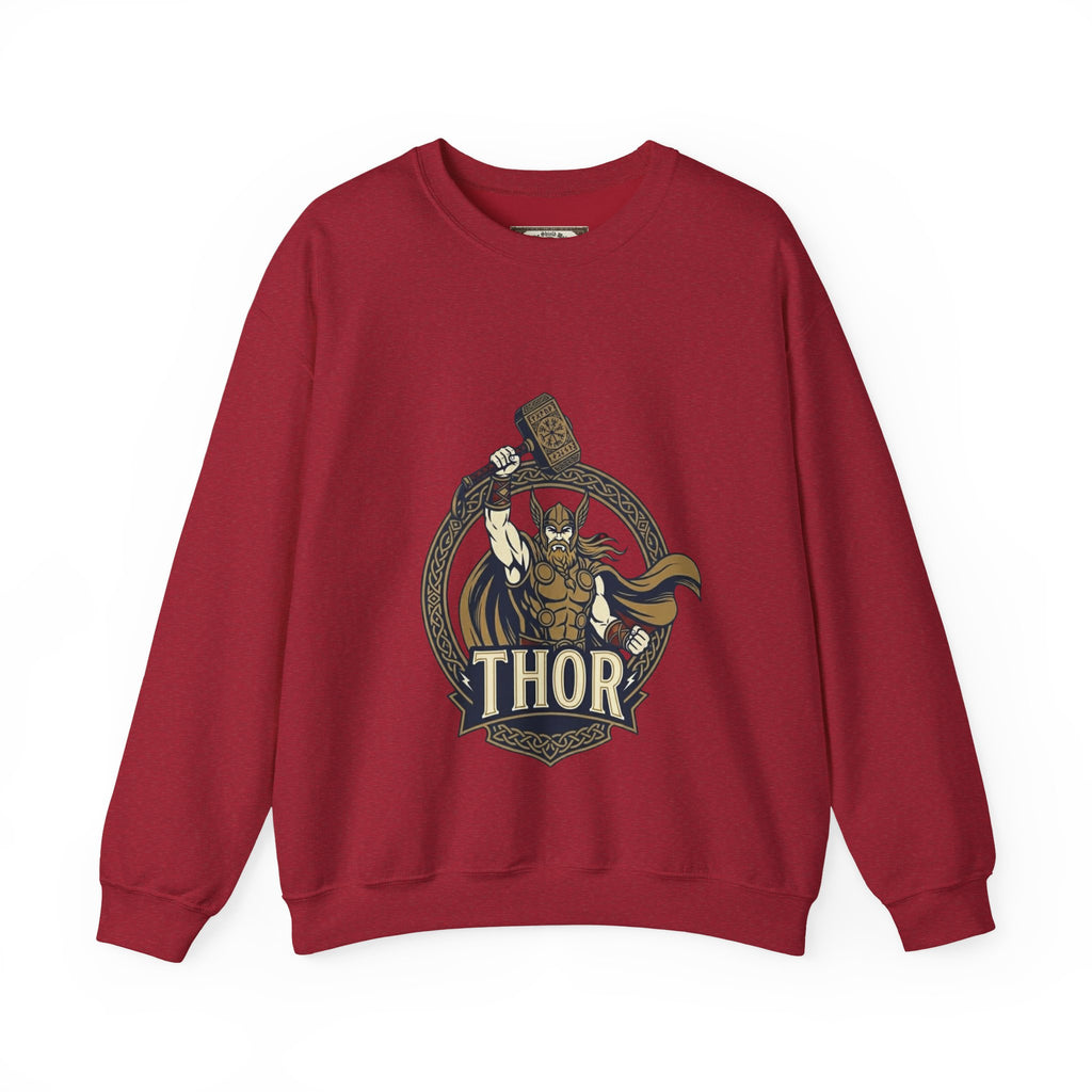 Thor Hammer Crewneck Sweatshirt | Unisex Norse Mythology Graphic Sweatshirt