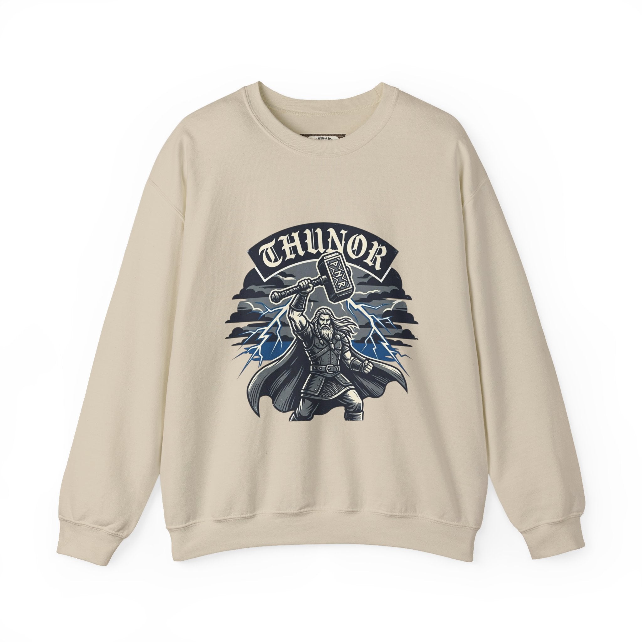 Thunor 'The Thunderer' Sweatshirt — Anglo-Saxon God of Thunder Design