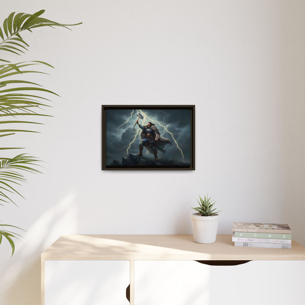 The Thunderer Framed Canvas Print — Thunor Anglo-Saxon God of Thunder | Heritage Wall Art
