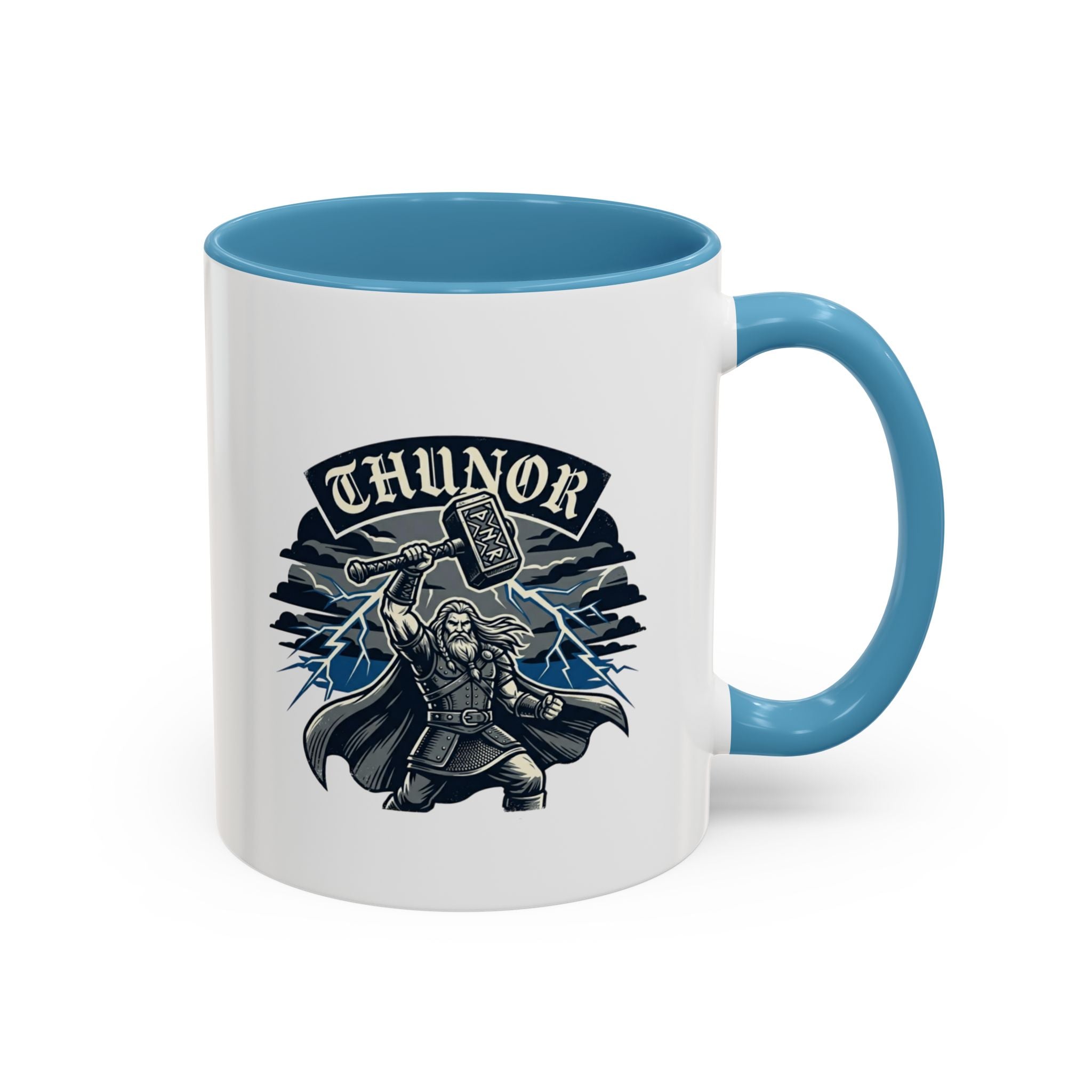 Thunor — Anglo-Saxon Thunder God 11oz Accent Mug | Norse History Gift
