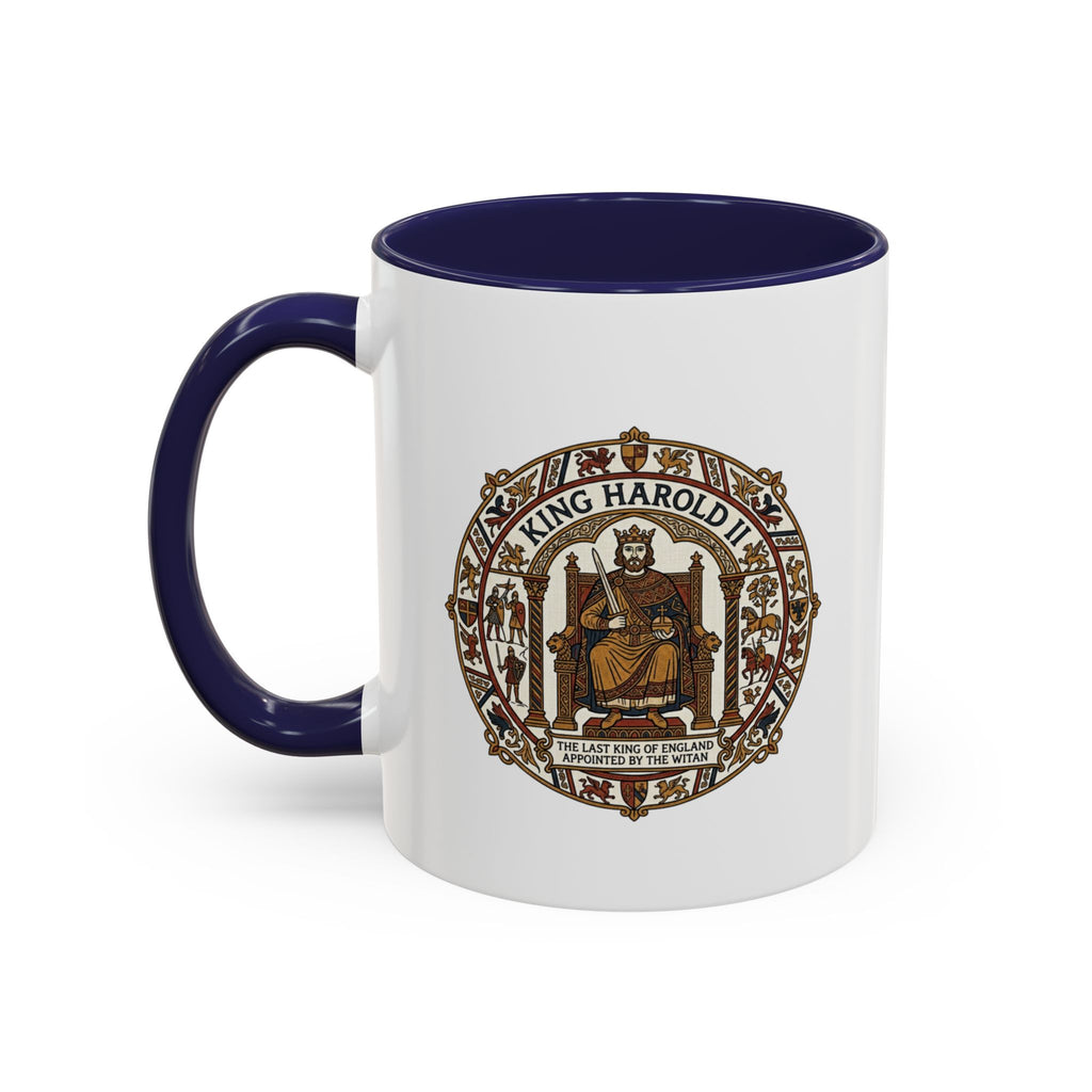 King Harold II Crest Mug — Bayeux Tapestry Medieval Coffee Cup (11oz)