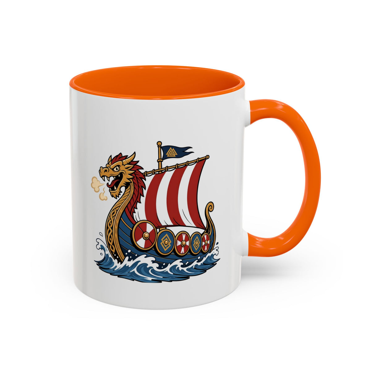 Dragonship Accent Mug — Caricature Viking Drakkar | Heritage Gift
