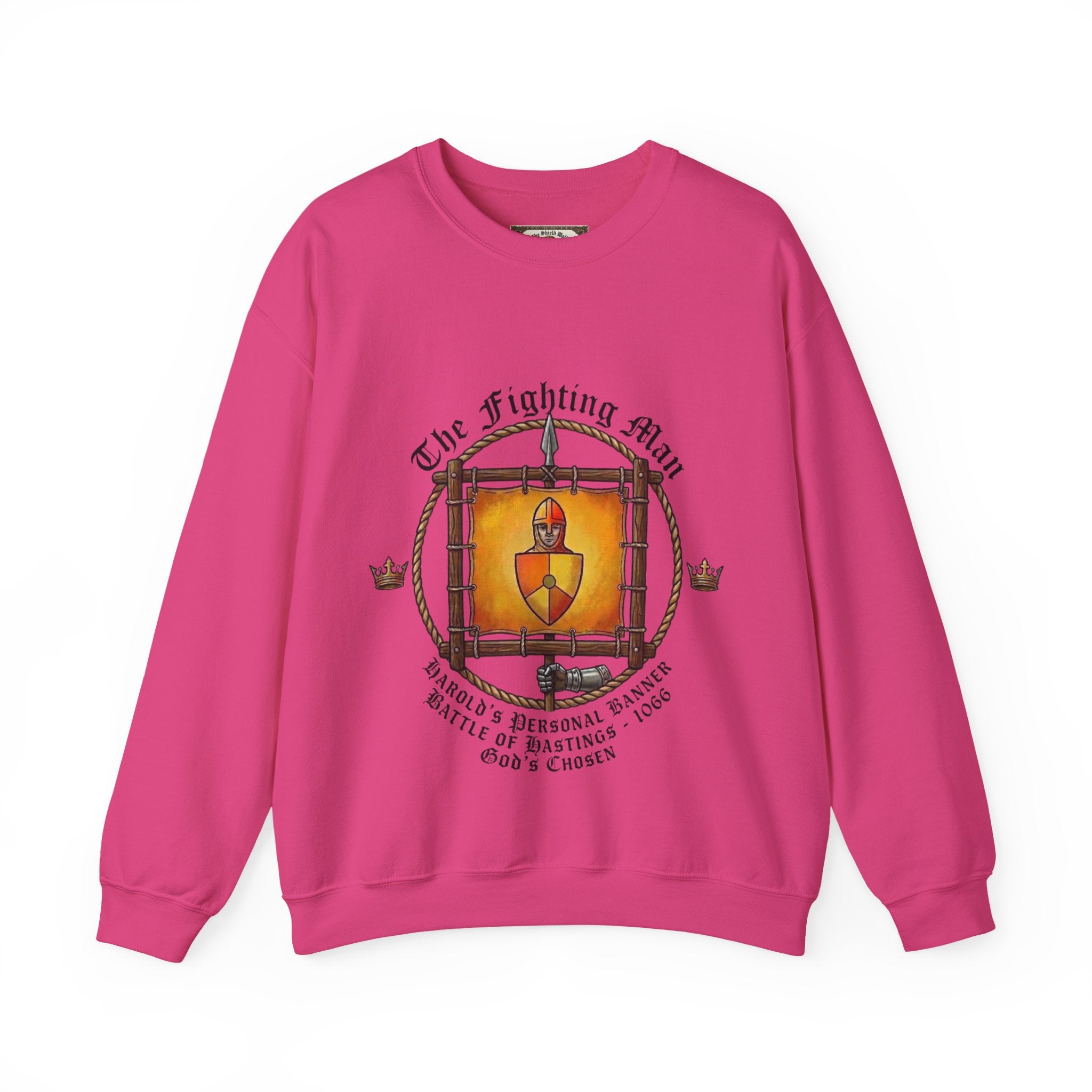 King Harold II Fighting Man Banner Sweatshirt — The Last Anglo-Saxon King (Battle of Hastings 1066)