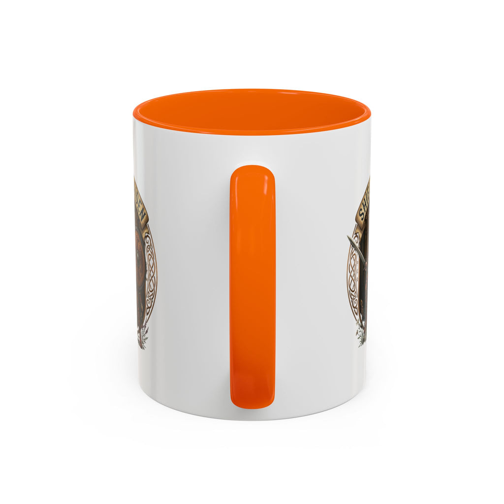Shield Maiden Coffee Mug | Viking Warrior Shieldmaiden Design | 11oz Accent Mug