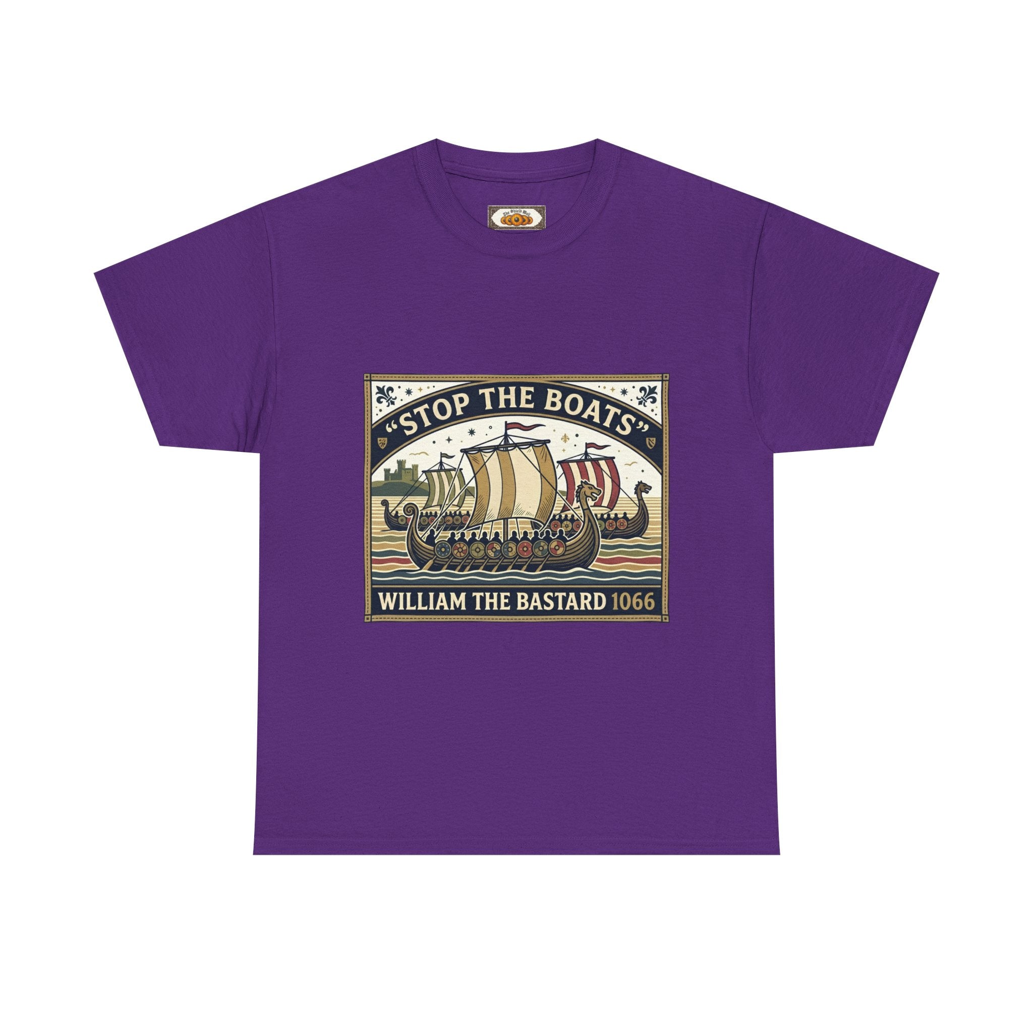 "Stop the Boats" Norman Conquest 1066 Protest T-Shirt | English History Tee