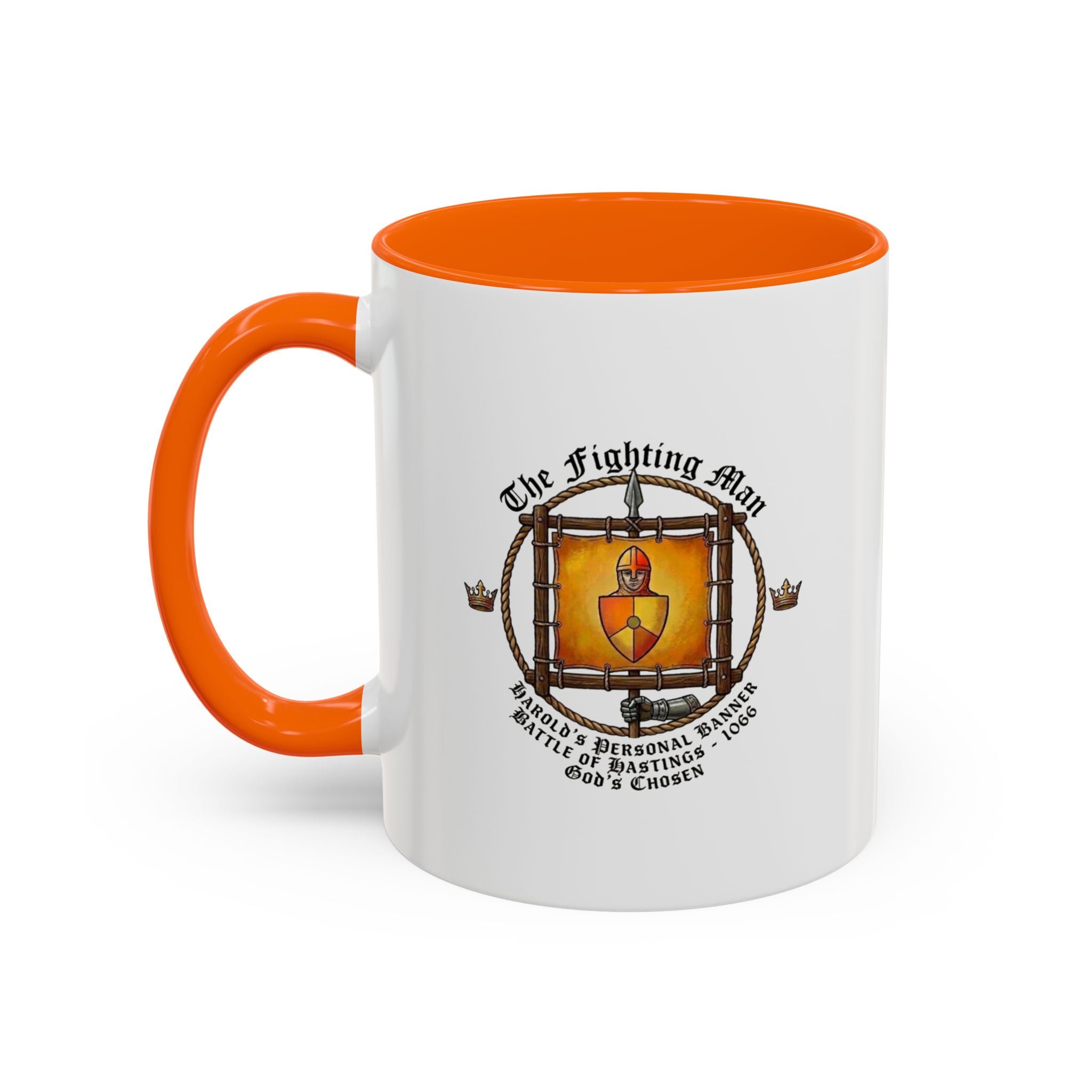 King Harold 'God's Chosen' The Fighting Man Banner Coffee Mug — 1066 Battle of Hastings Tribute