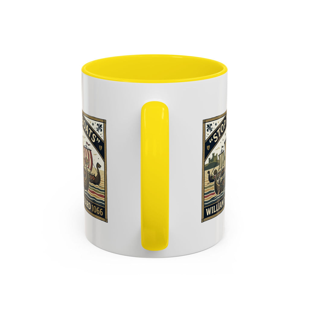 "Stop the Boats" Norman Protest Accent Coffee Mug — William the Bastard 1066 — 11oz