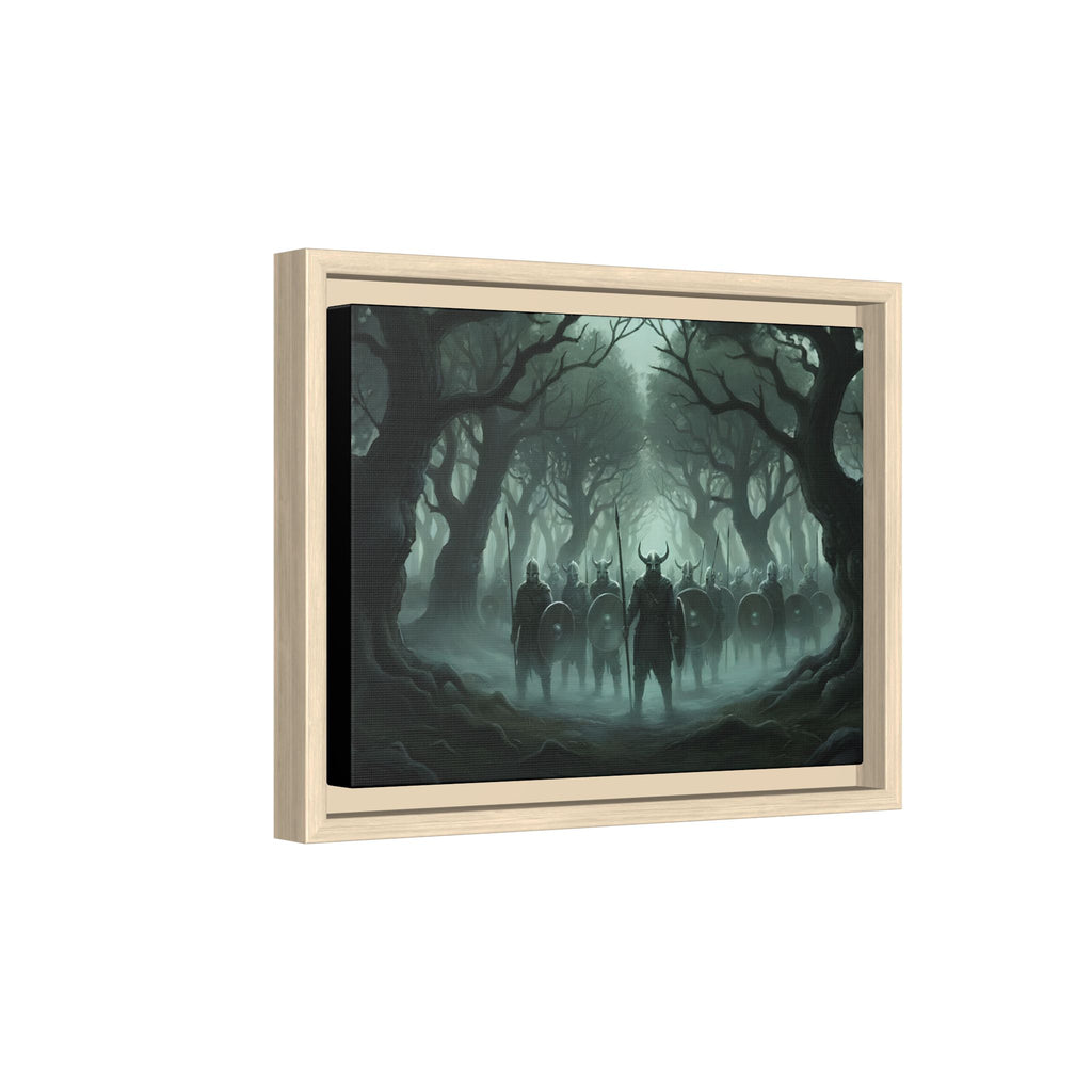 Viking Warriors Matte Framed Canvas — "Viking Ghosts of Kingley Vale"