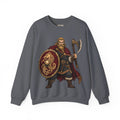 Anglo-Saxon Caricature Warrior — Axe & Shield Sweatshirt | Heritage Clothing