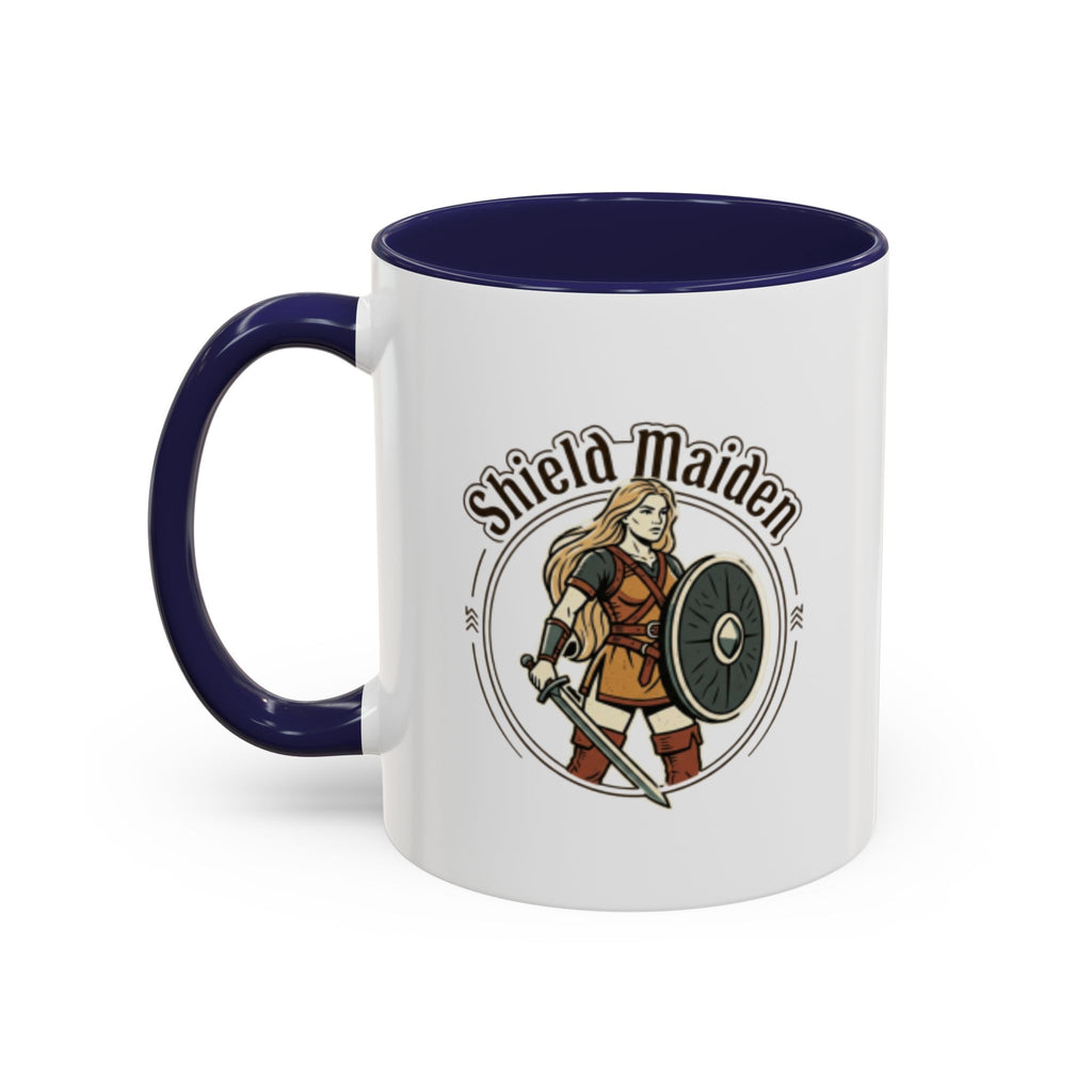 Shield Maiden Coffee Mug | Viking Warrior Woman Design | 11oz Ceramic Mug