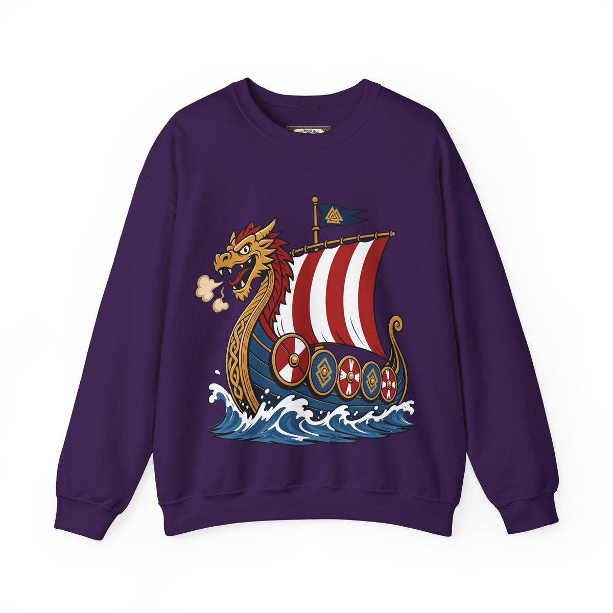 Dragonship Sweatshirt — Caricature Viking Drakkar | Heritage Clothing