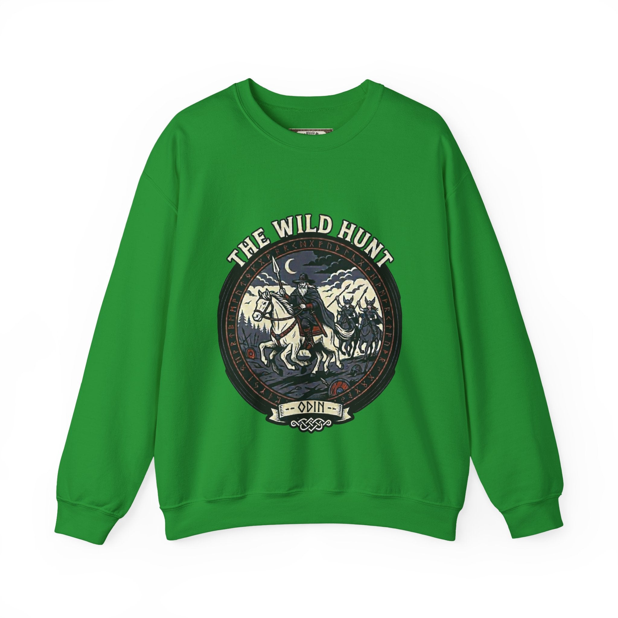 The Wild Hunt Unisex Sweatshirt – Odin on Sleipnir Norse Mythology Crewneck