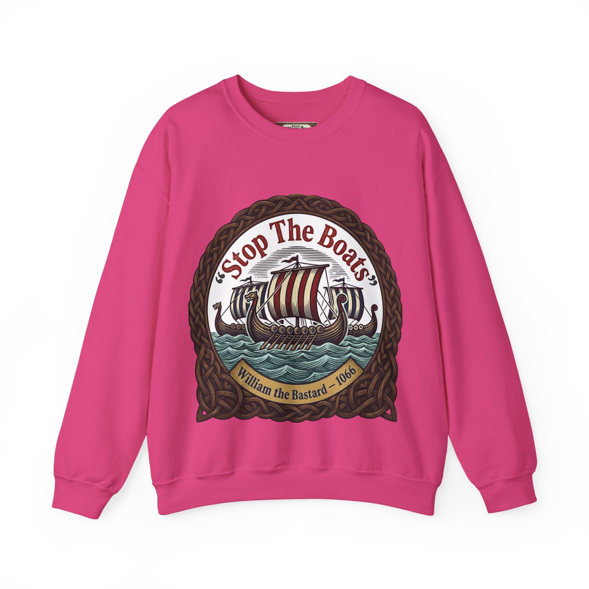 Stop the Boats William the Conqueror Crewneck Sweatshirt | Unisex Adults | Norman Yoke 1066