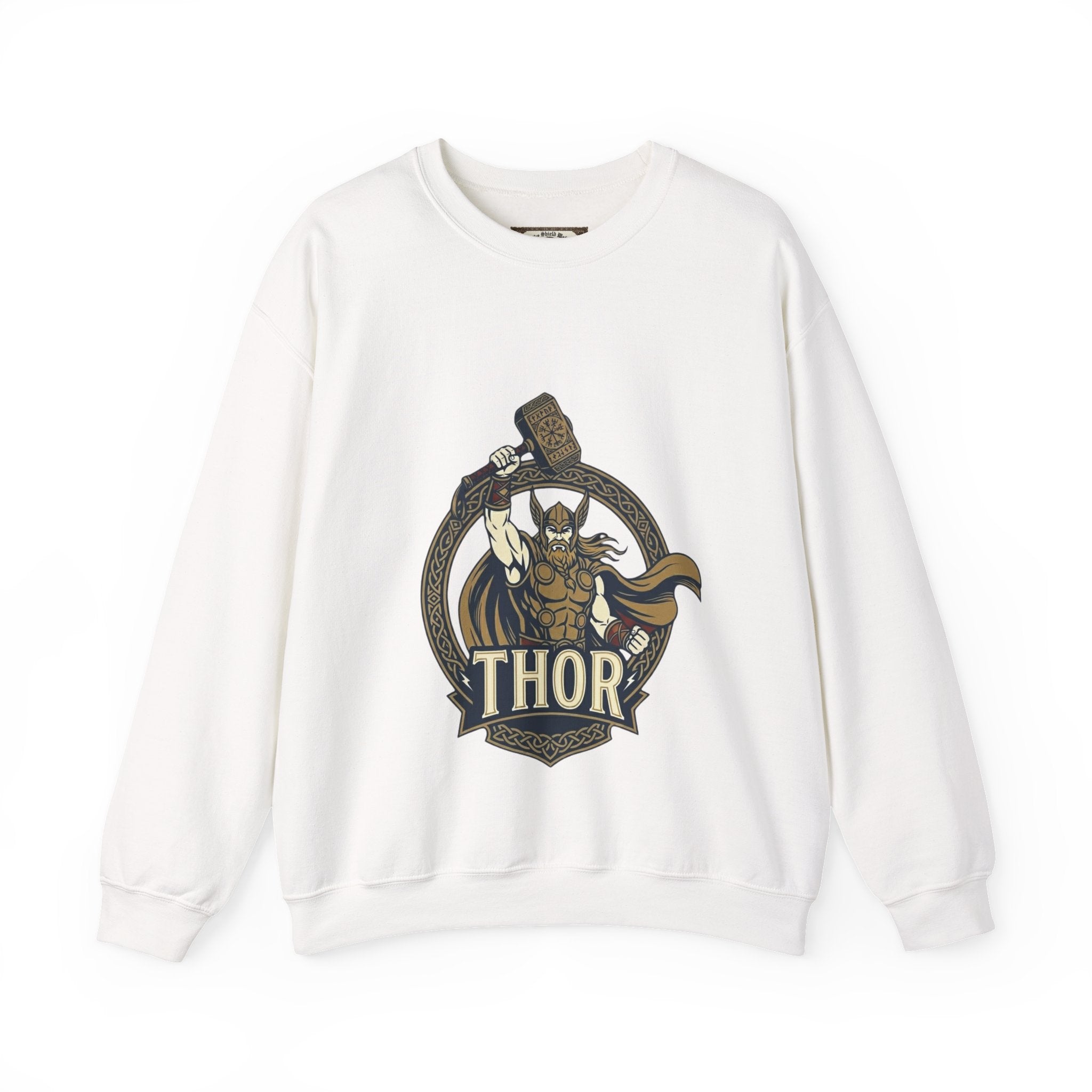 Thor Hammer Crewneck Sweatshirt | Unisex Norse Mythology Graphic Sweatshirt