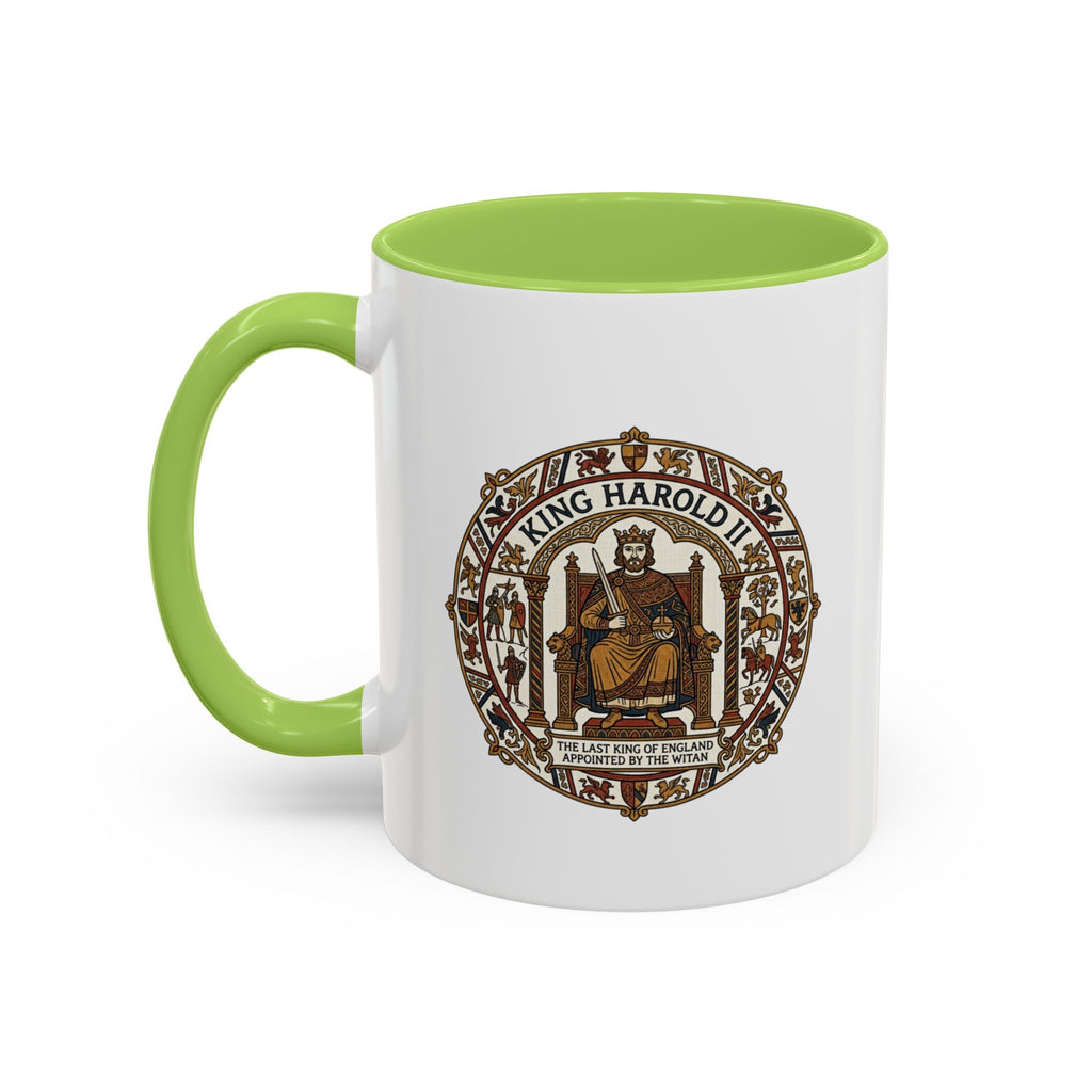 King Harold II Crest Mug — Bayeux Tapestry Medieval Coffee Cup (11oz)
