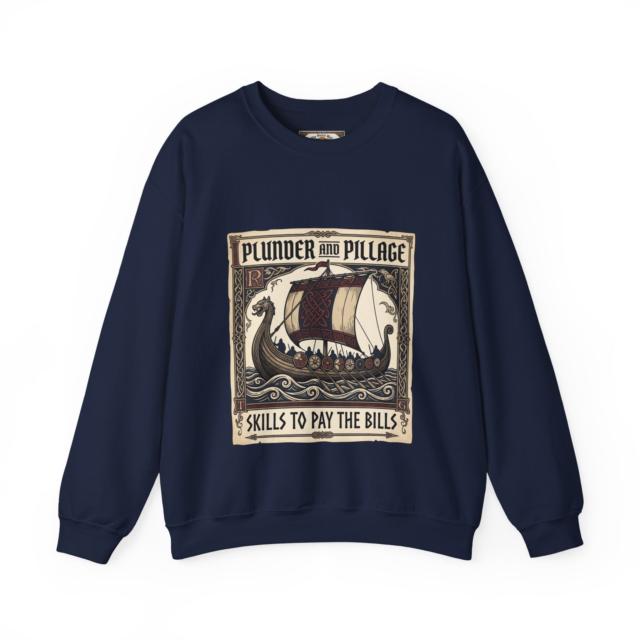 Viking Plunder & Pillage Crewneck Sweatshirt | Unisex Adult Norse Humour | S–2XL